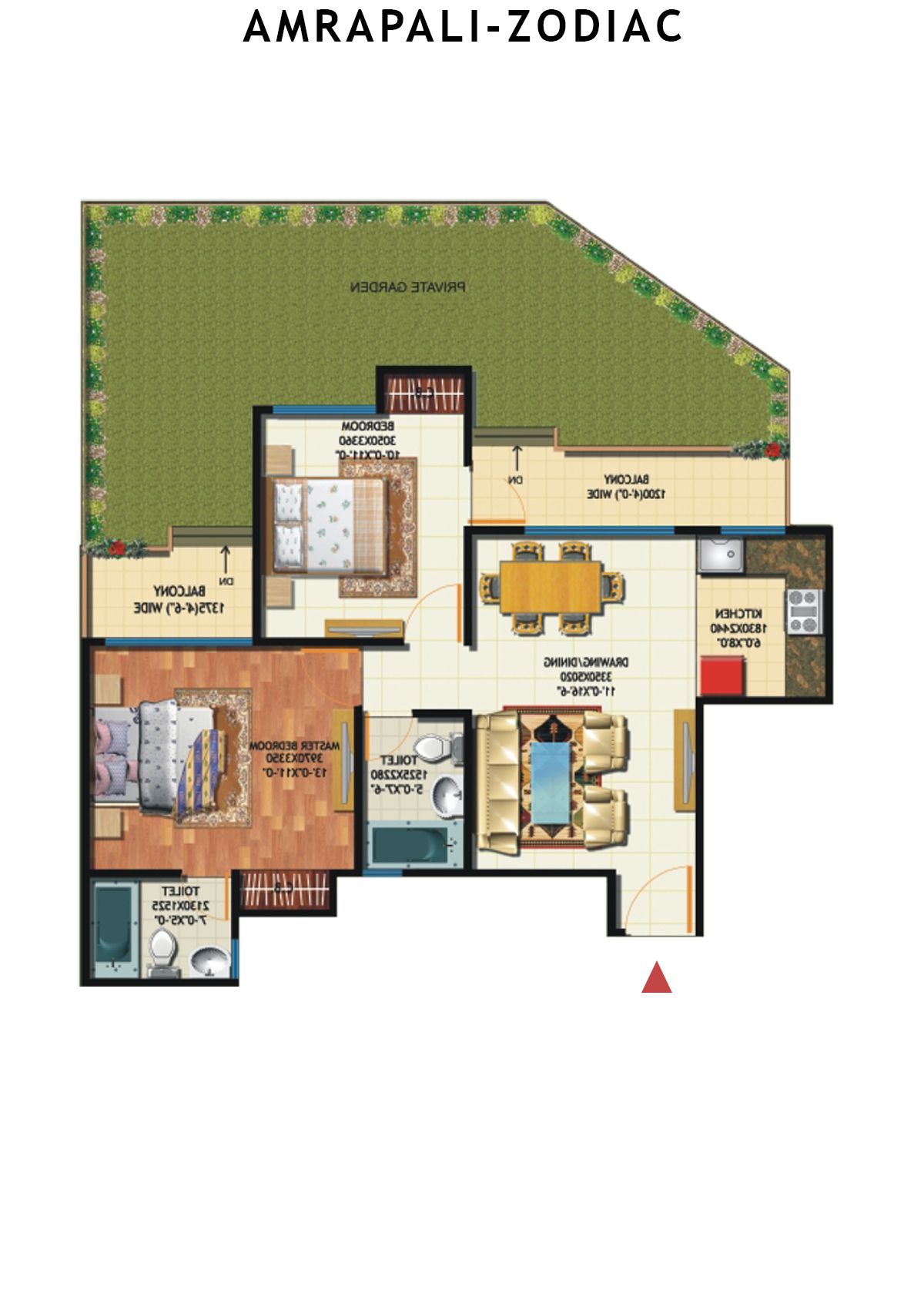 Amrapali Zodiac Tower T Unit 7 Floor Plan