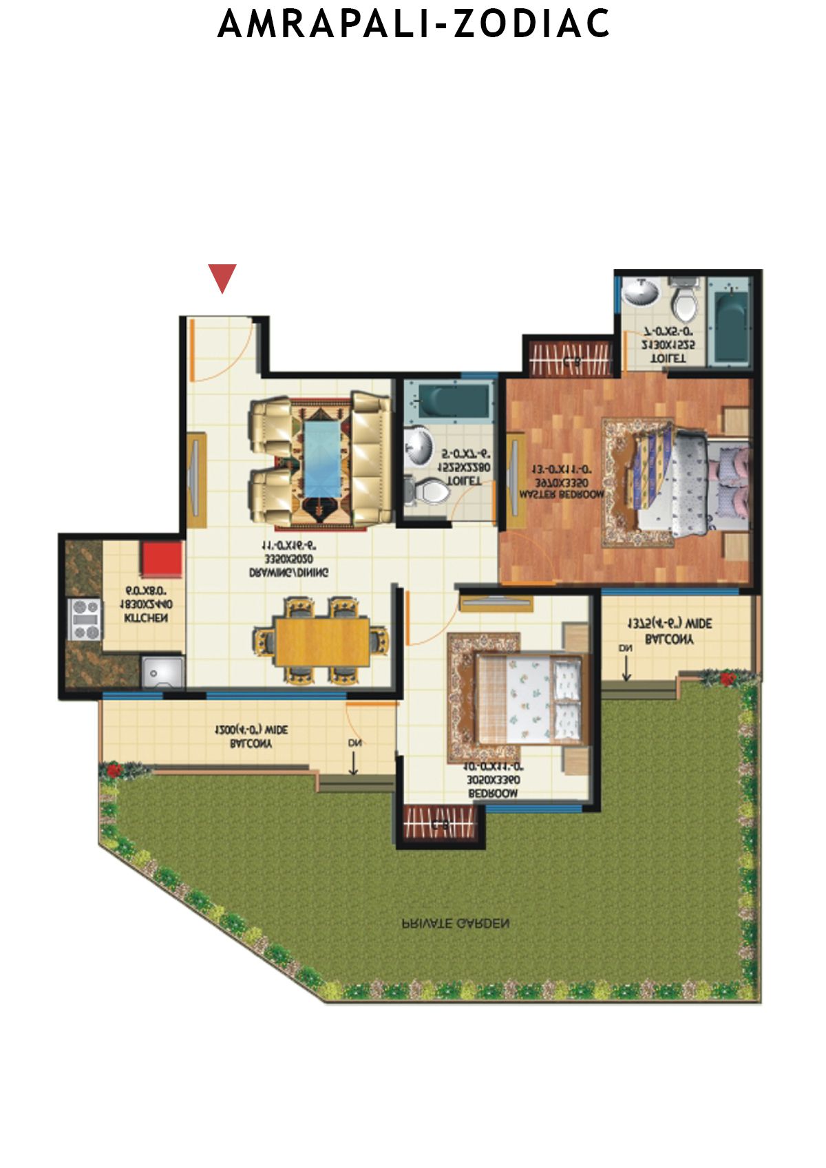 Amrapali Zodiac Tower W Unit 5 Floor Plan