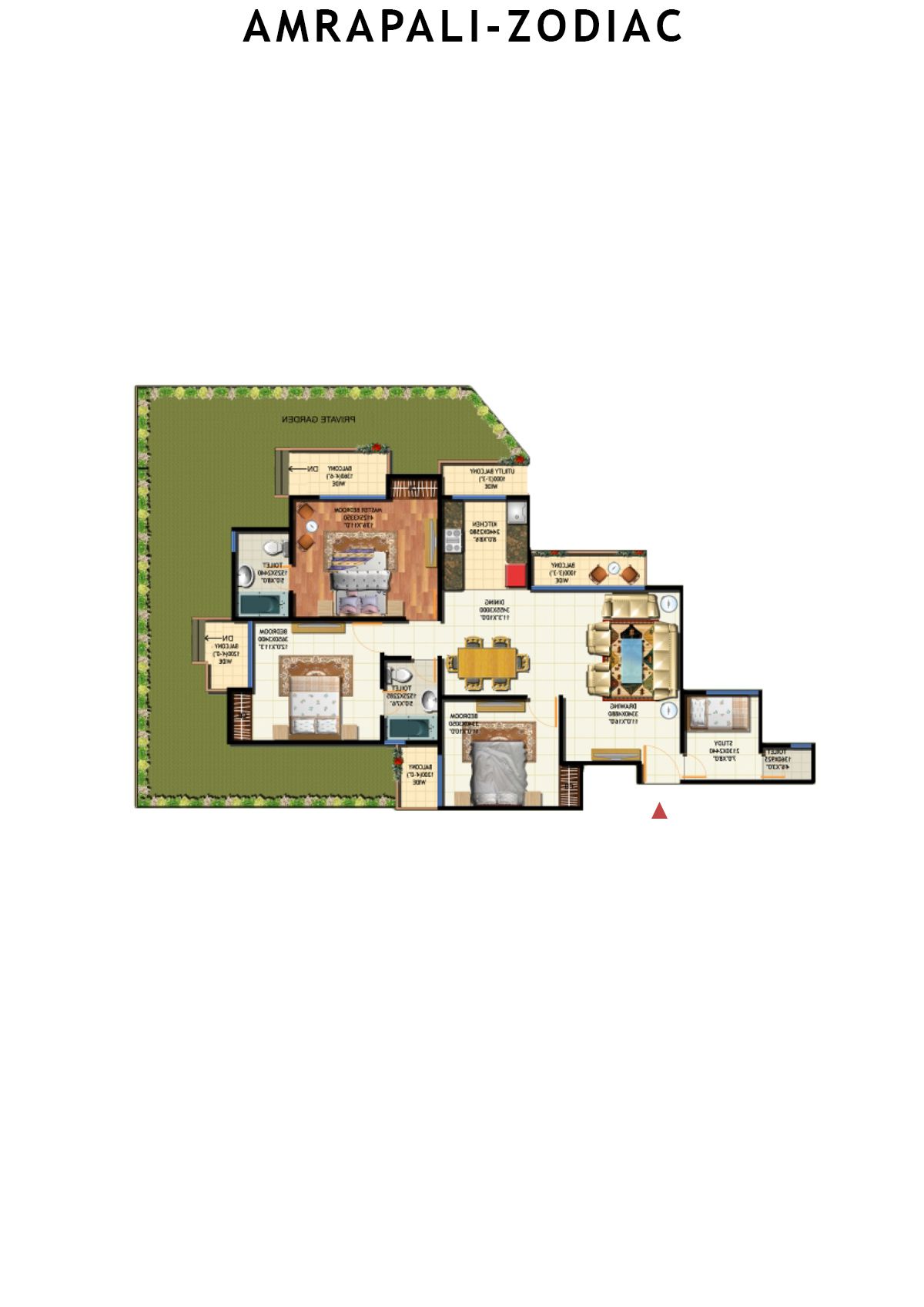Amrapali Zodiac Tower C Unit 1 Floor Plan