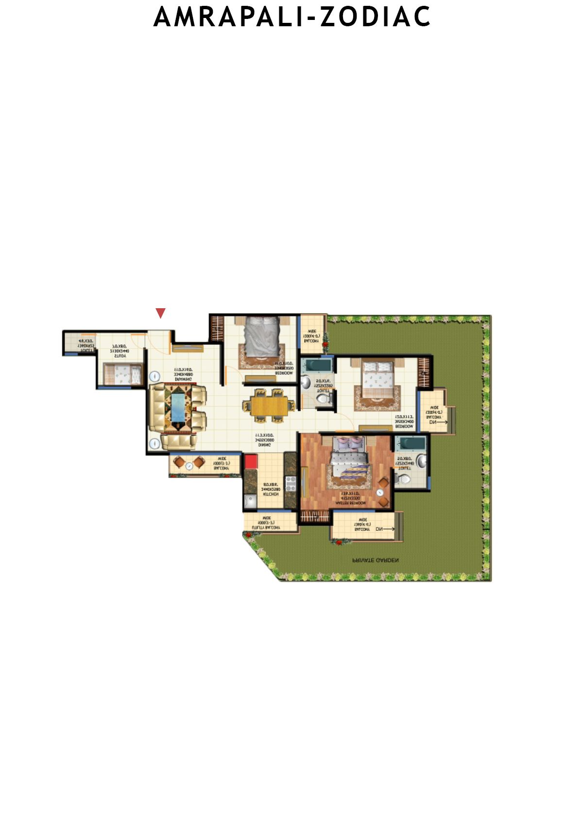 Amrapali Zodiac Tower C Unit 5 Floor Plan