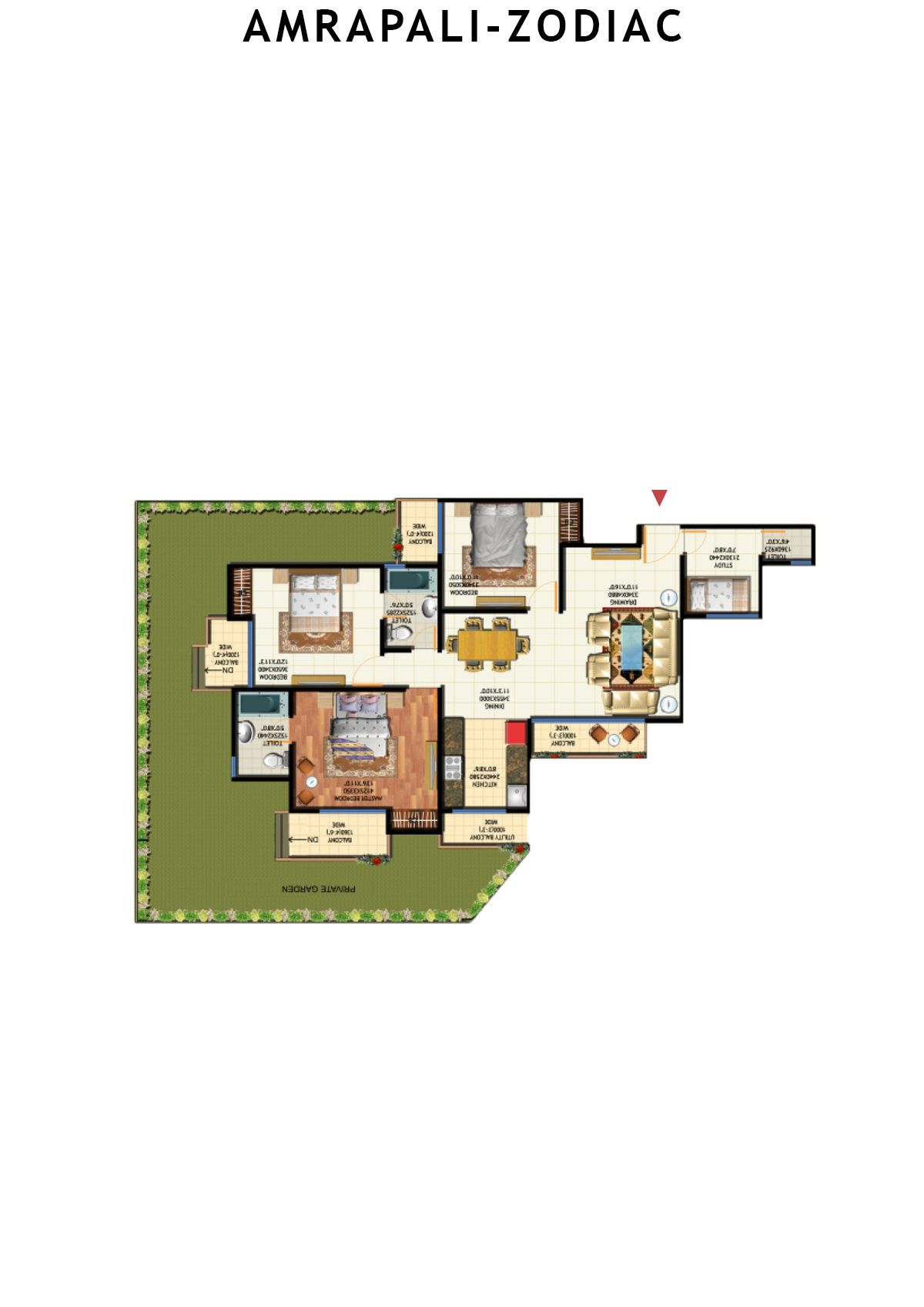 Amrapali Zodiac Tower C Unit 8 Floor Plan