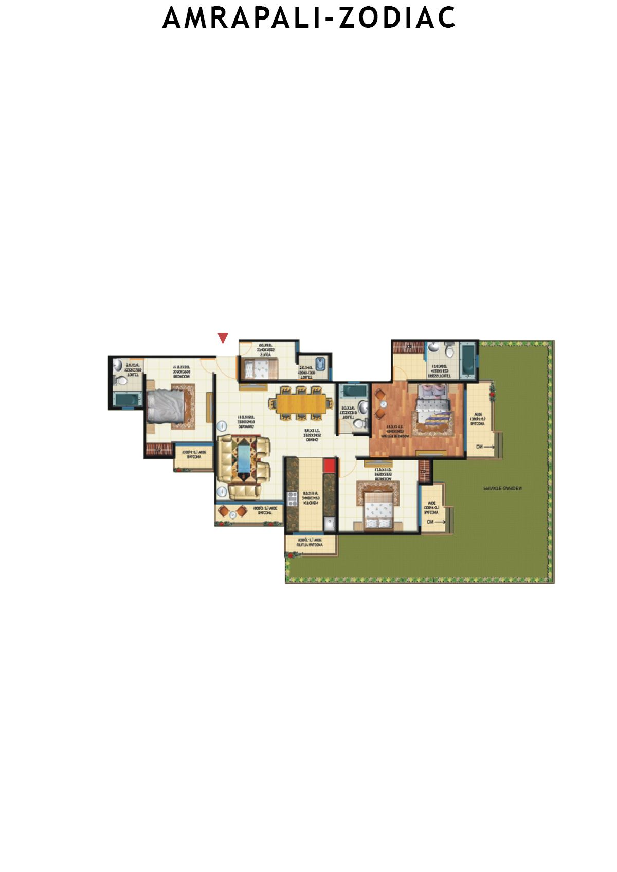 Amrapali Zodiac Tower D Unit 5 Floor Plan