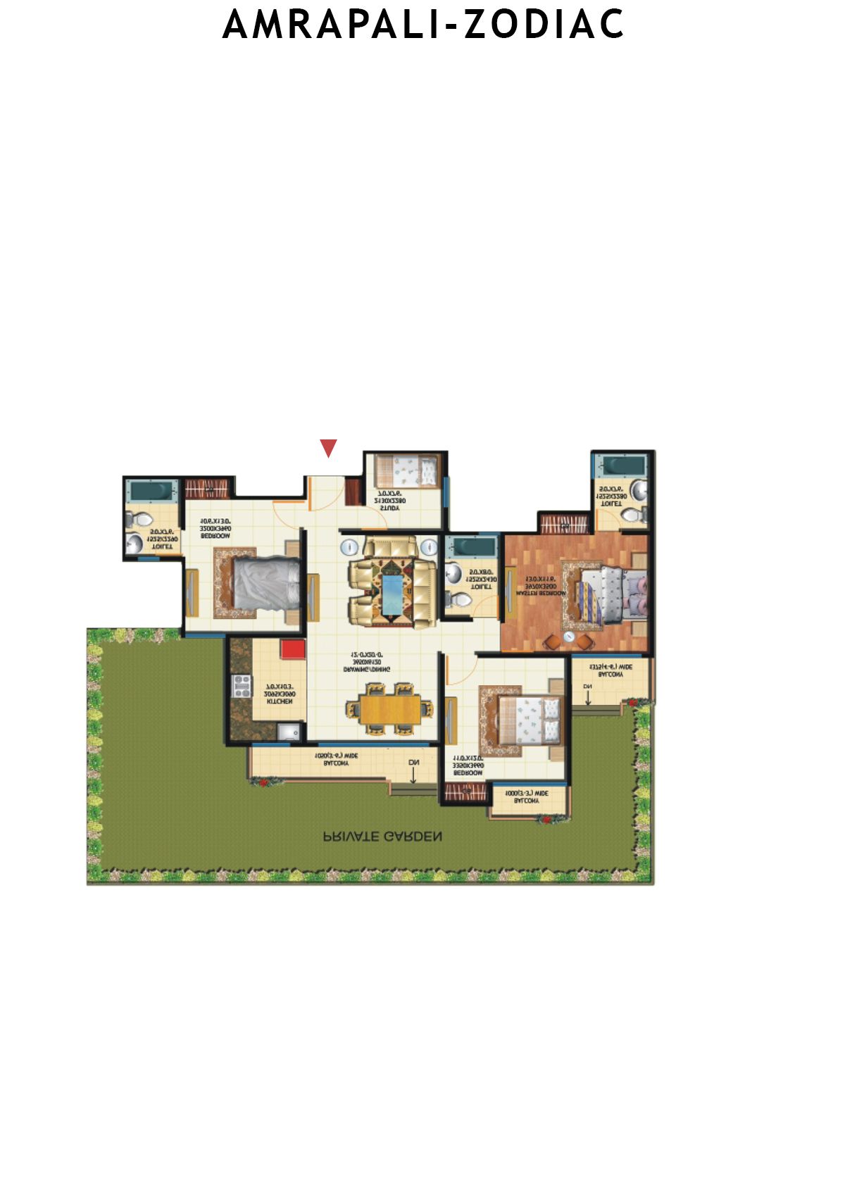 Amrapali Zodiac Tower J Unit 5 Floor Plan