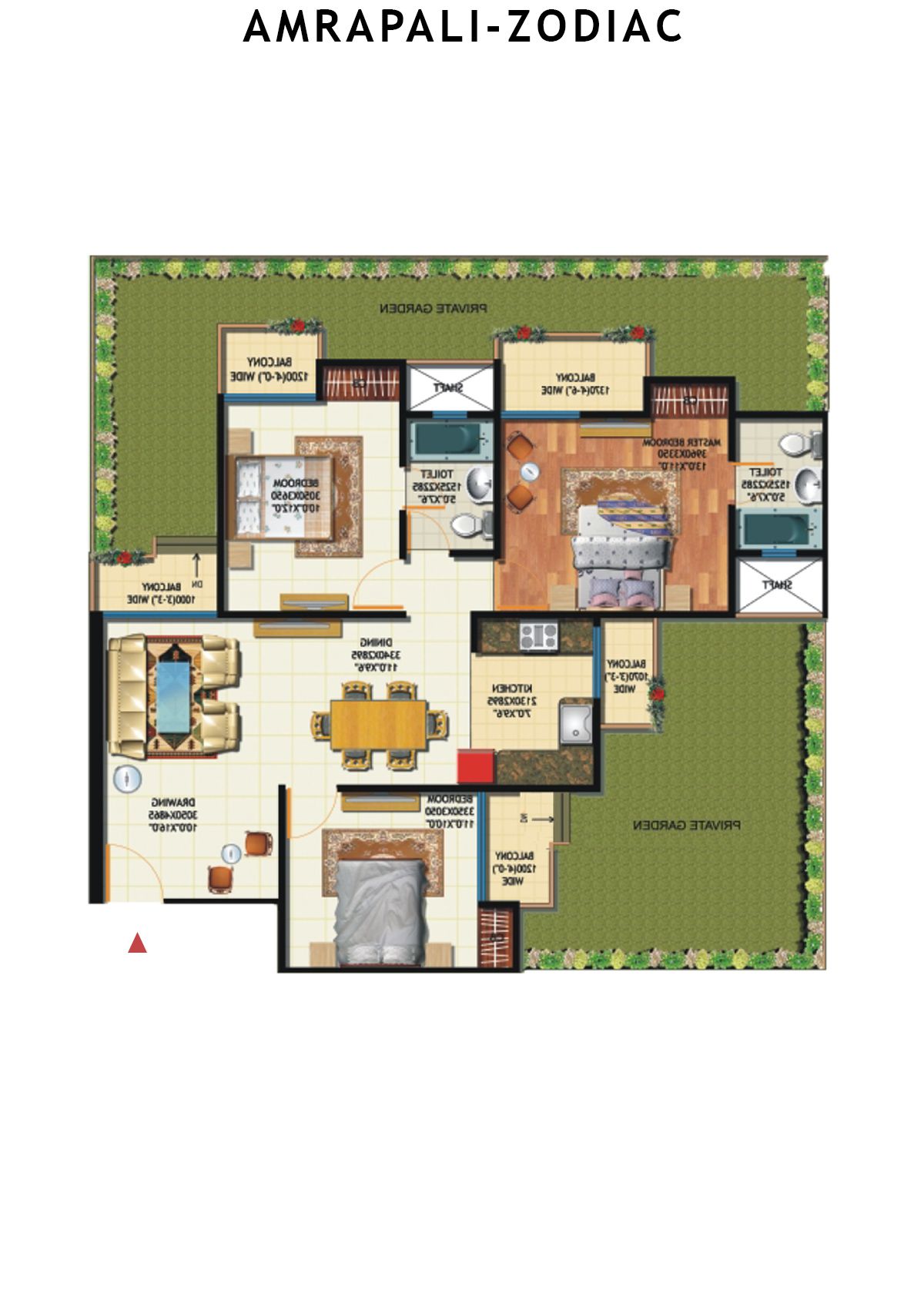 Amrapali Zodiac Tower M Unit 4 Floor Plan