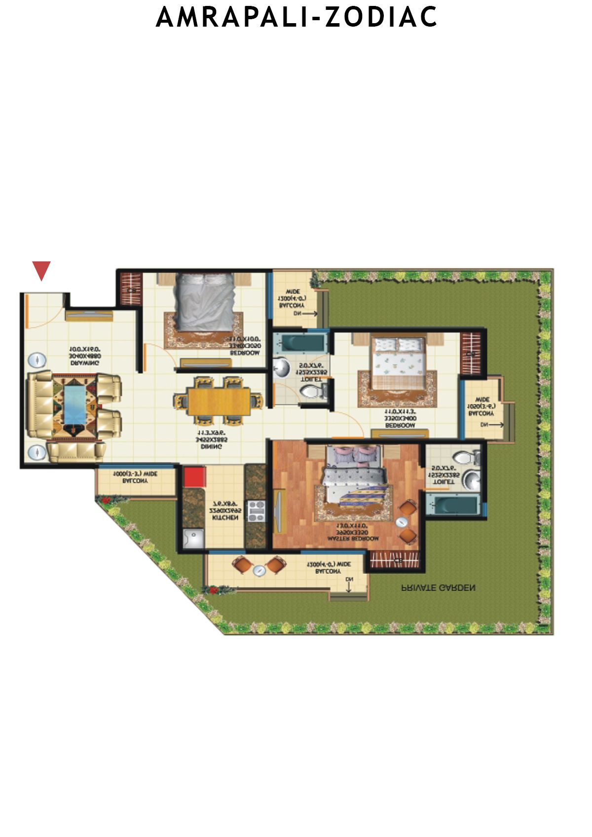 Amrapali Zodiac Tower O Unit 5 Floor Plan