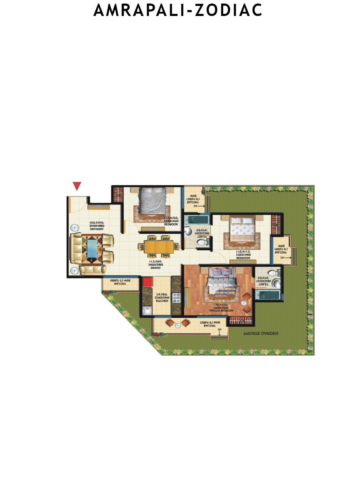 Amrapali Zodiac Tower P Unit 5 Floor Plan