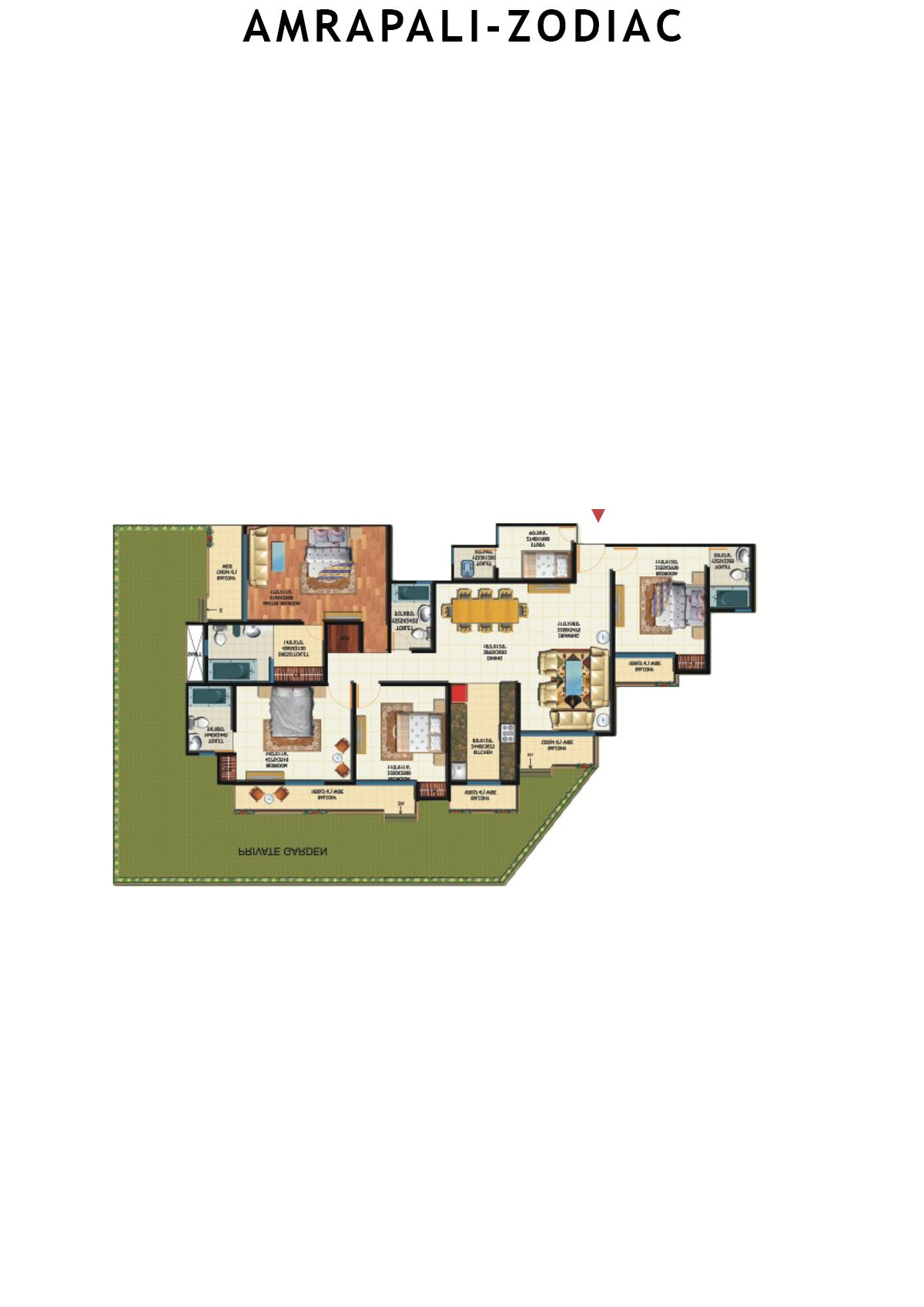 Amrapali Zodiac Tower O Unit 8 Floor Plan