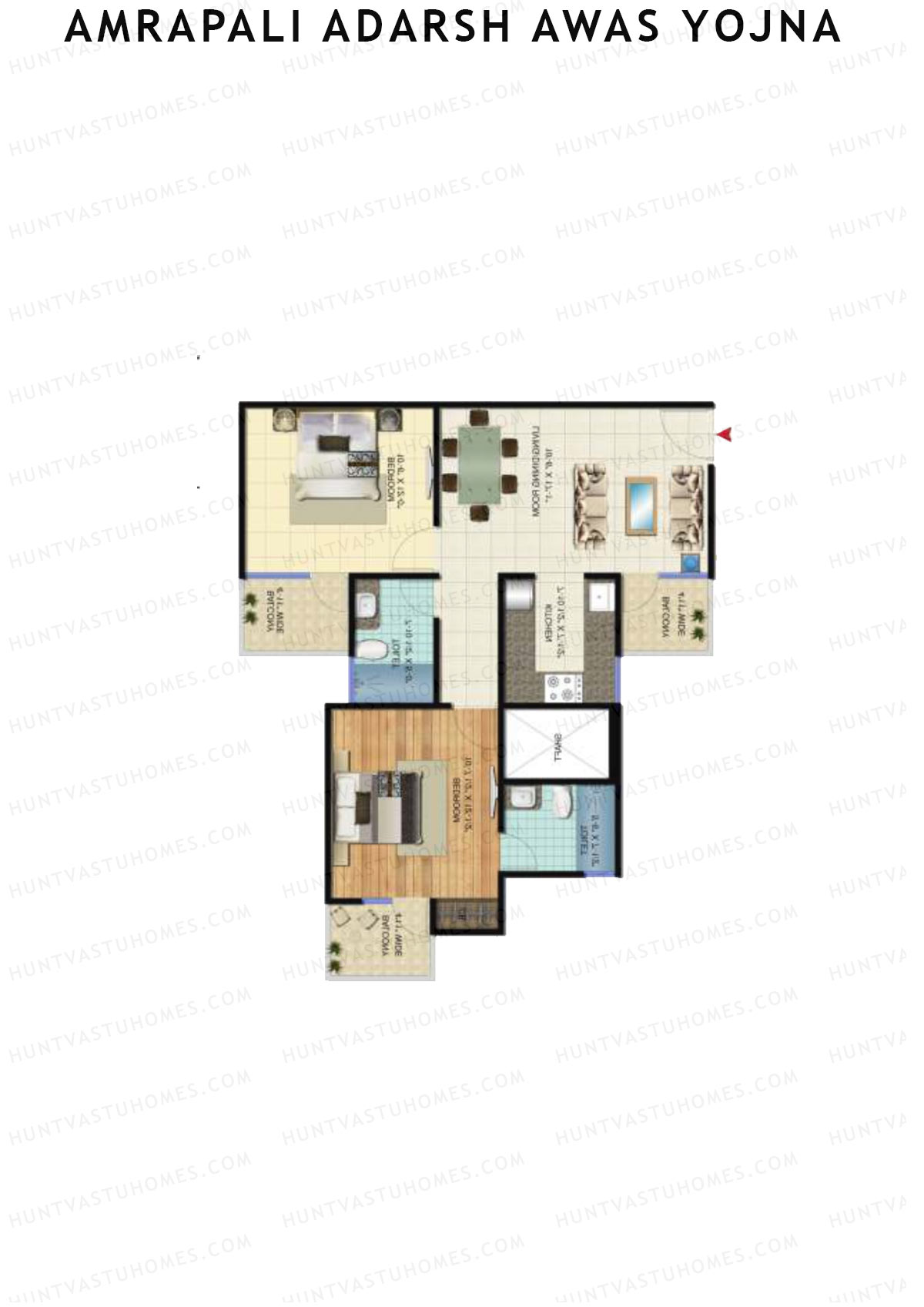 Amrapali Adarsh Awas Yojna Block 10 Unit 4 Floor Plan