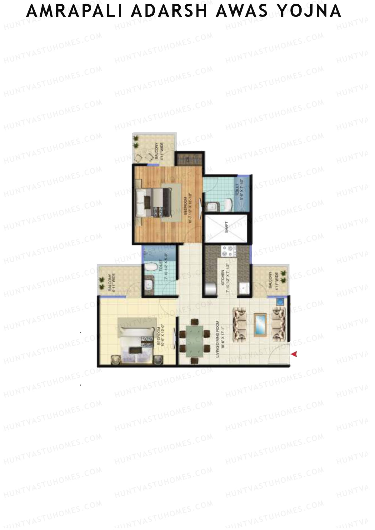 Amrapali Adarsh Awas Yojna Block 10 Unit 5 Floor Plan