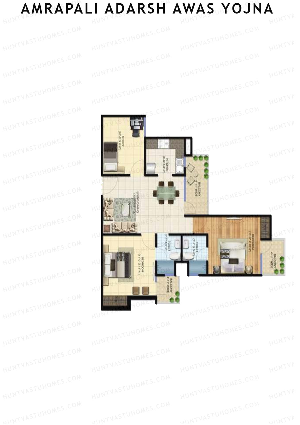 Amrapali Adarsh Awas Yojna Block 12 Unit 1 Floor Plan