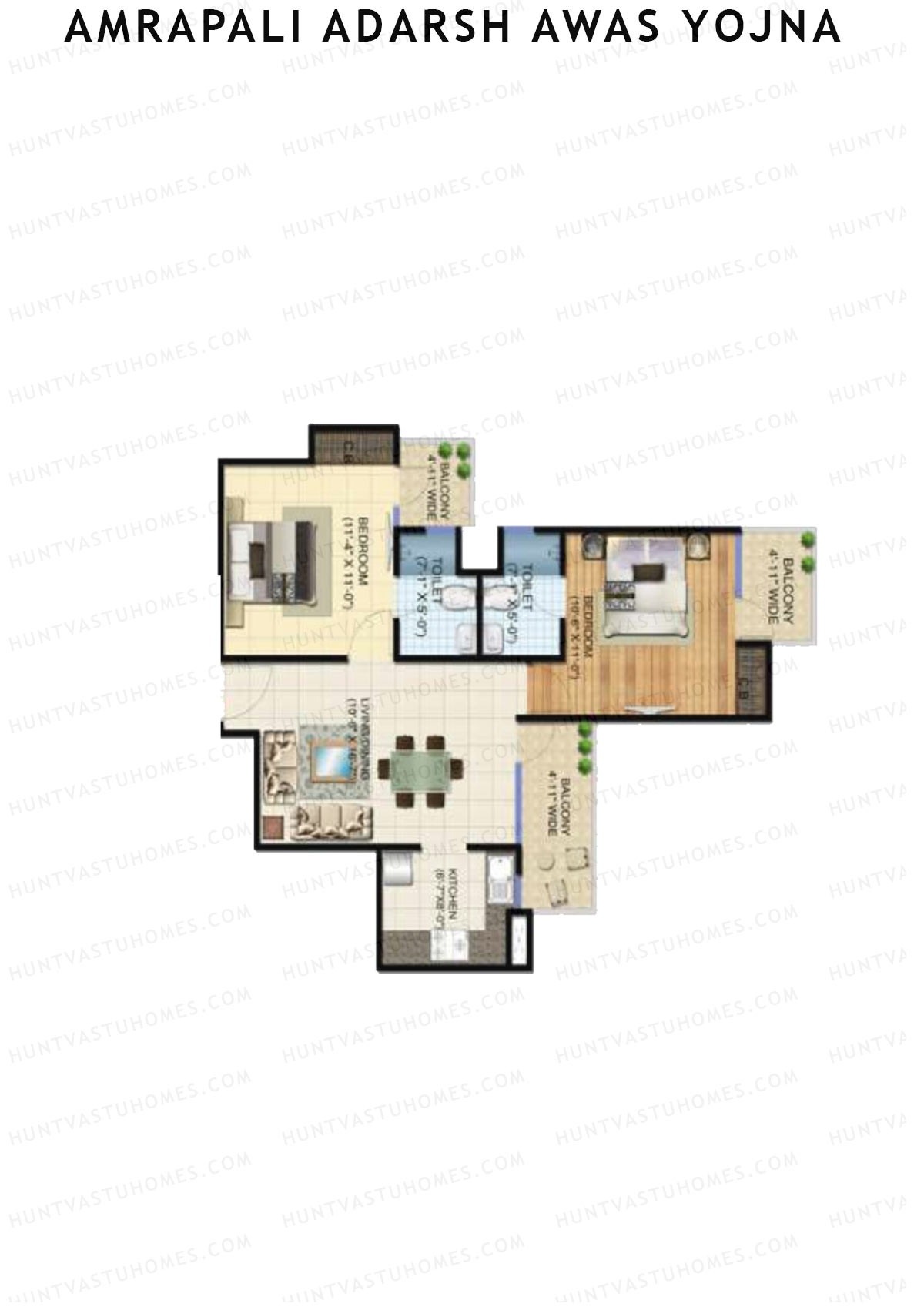 Amrapali Adarsh Awas Yojna Block 12 Unit 2 Floor Plan