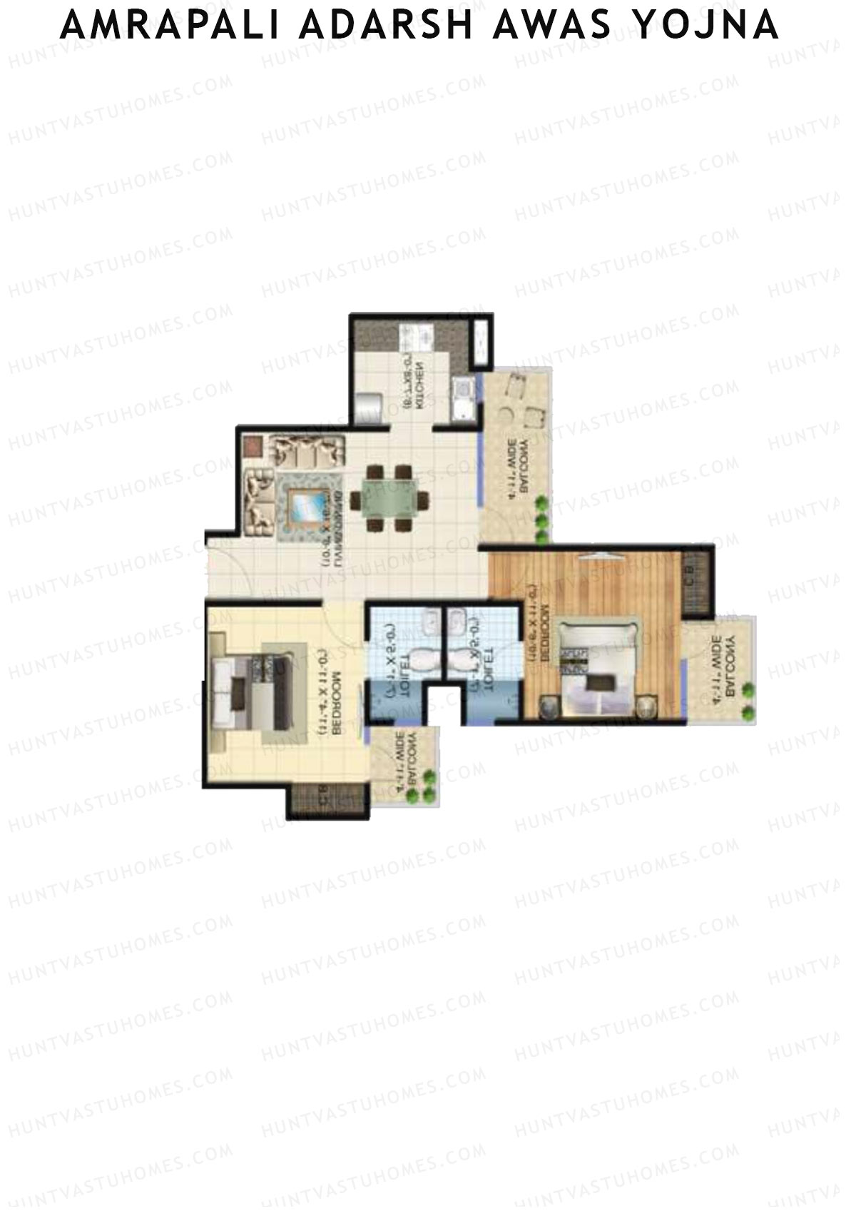 Amrapali Adarsh Awas Yojna Block 12 Unit 3 Floor Plan