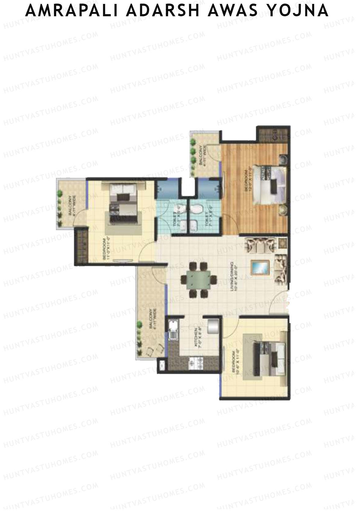 Amrapali Adarsh Awas Yojna Block 13 Unit 5 Floor Plan