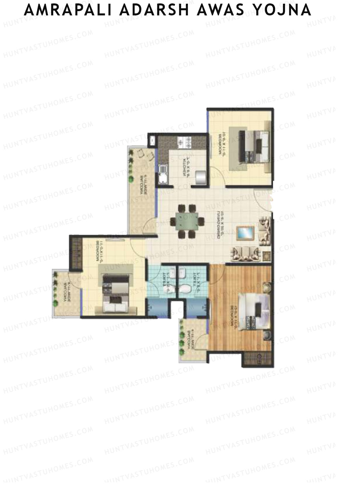 Amrapali Adarsh Awas Yojna Block 13 Unit 8 Floor Plan