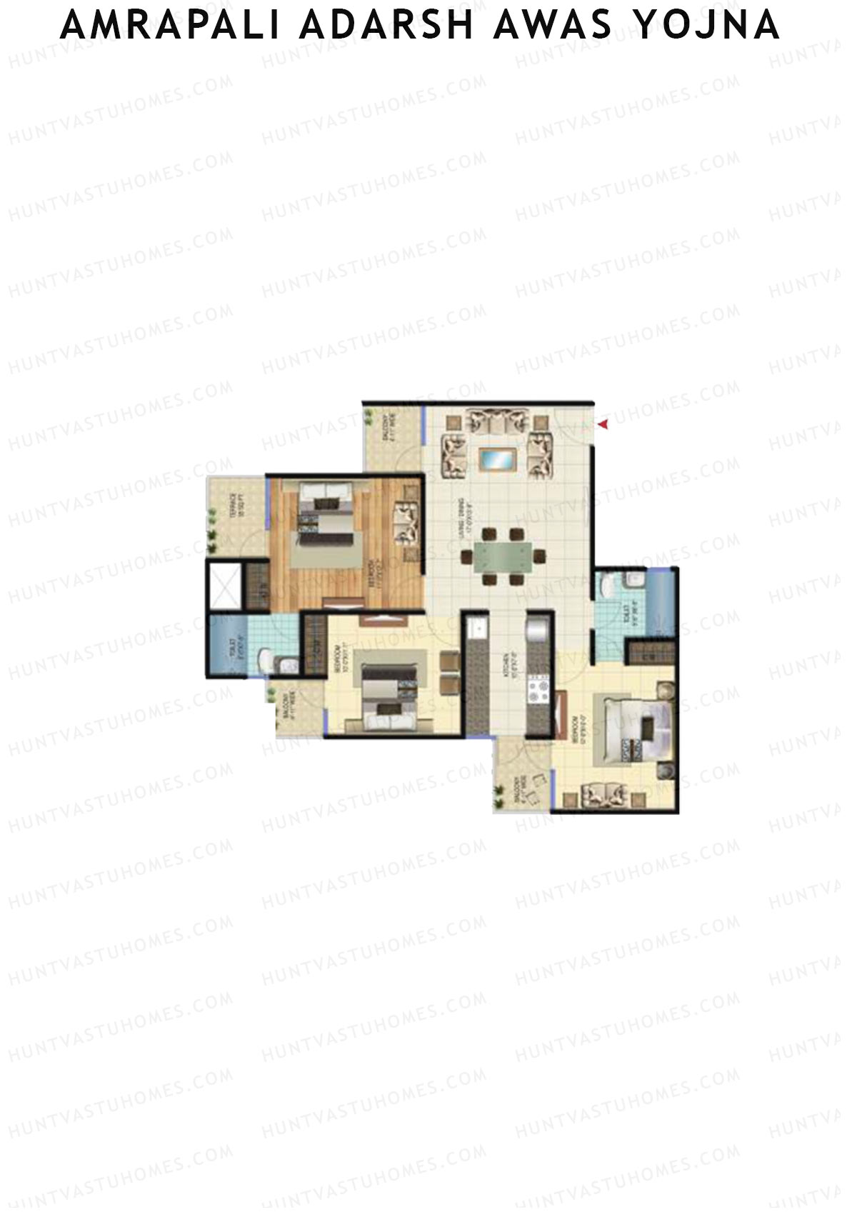Amrapali Adarsh Awas Yojna Block 4 Unit 1 Floor Plan