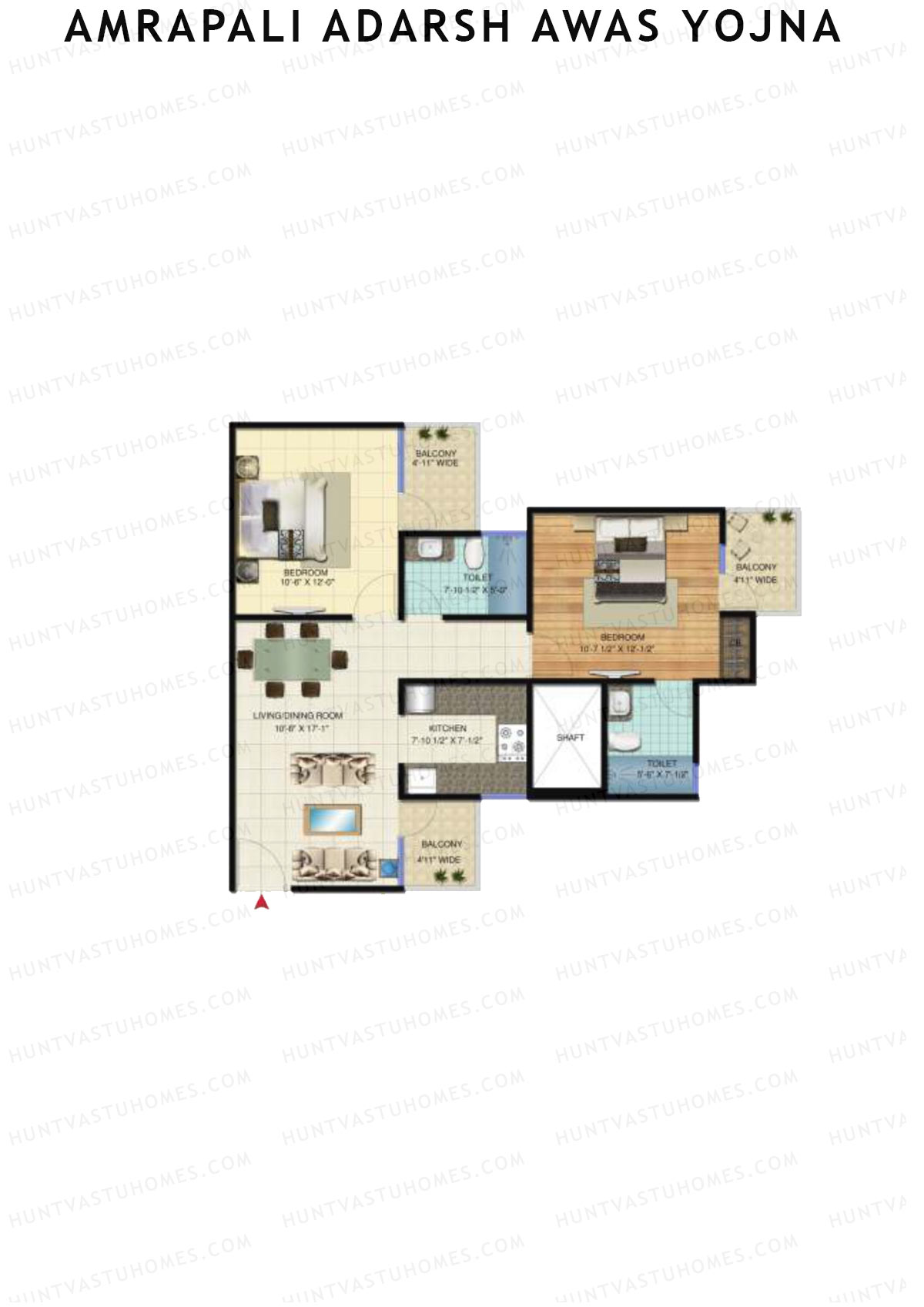 Amrapali Adarsh Awas Yojna Block 5 Unit 4 Floor Plan