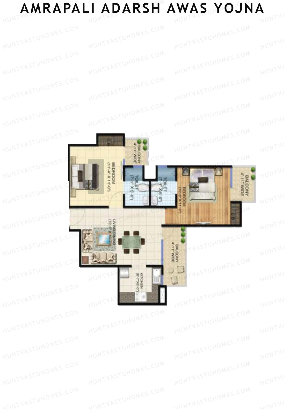 Amrapali Adarsh Awas Yojna Block 6 Unit 6 Floor Plan