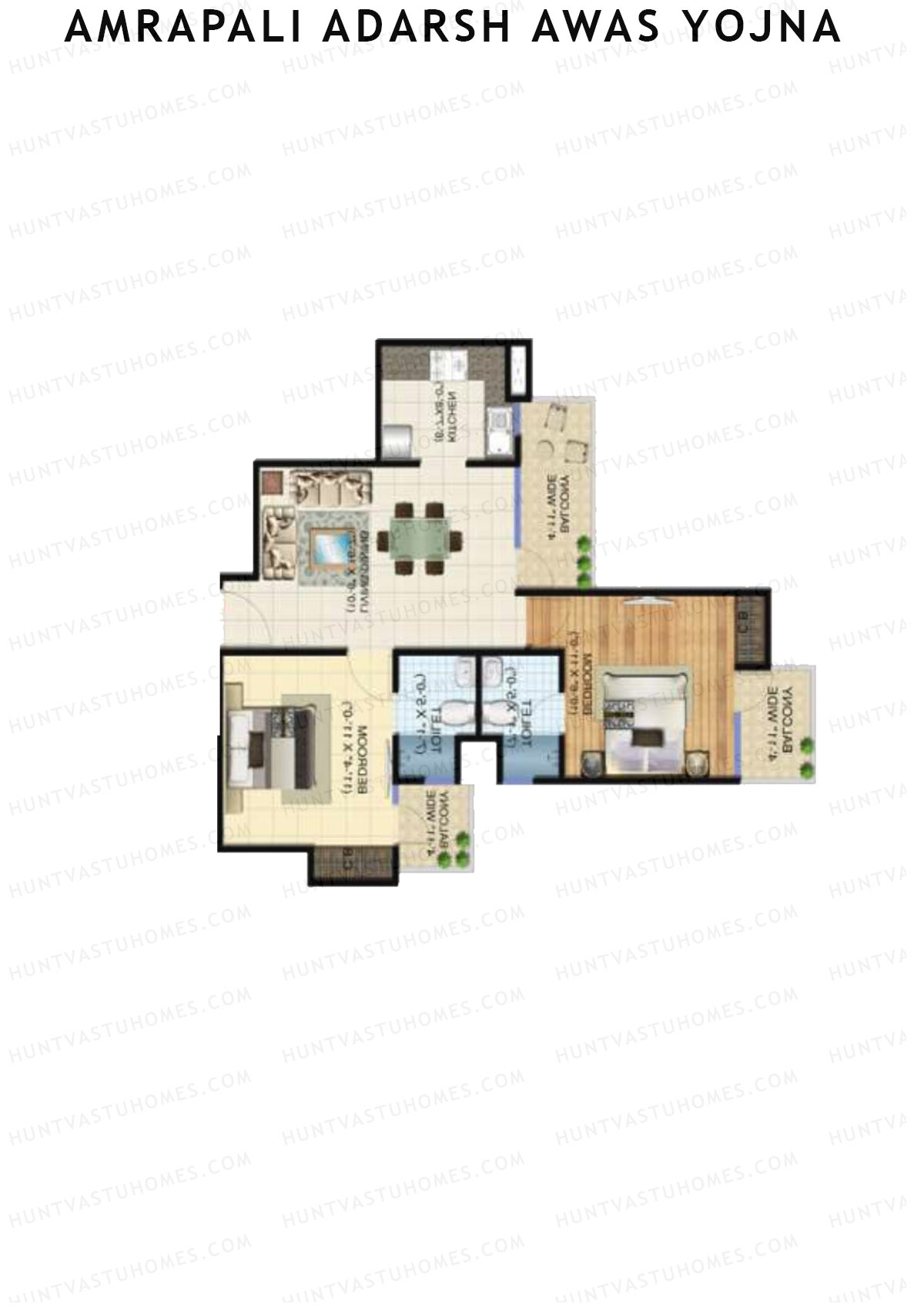 Amrapali Adarsh Awas Yojna Block 6 Unit 7 Floor Plan