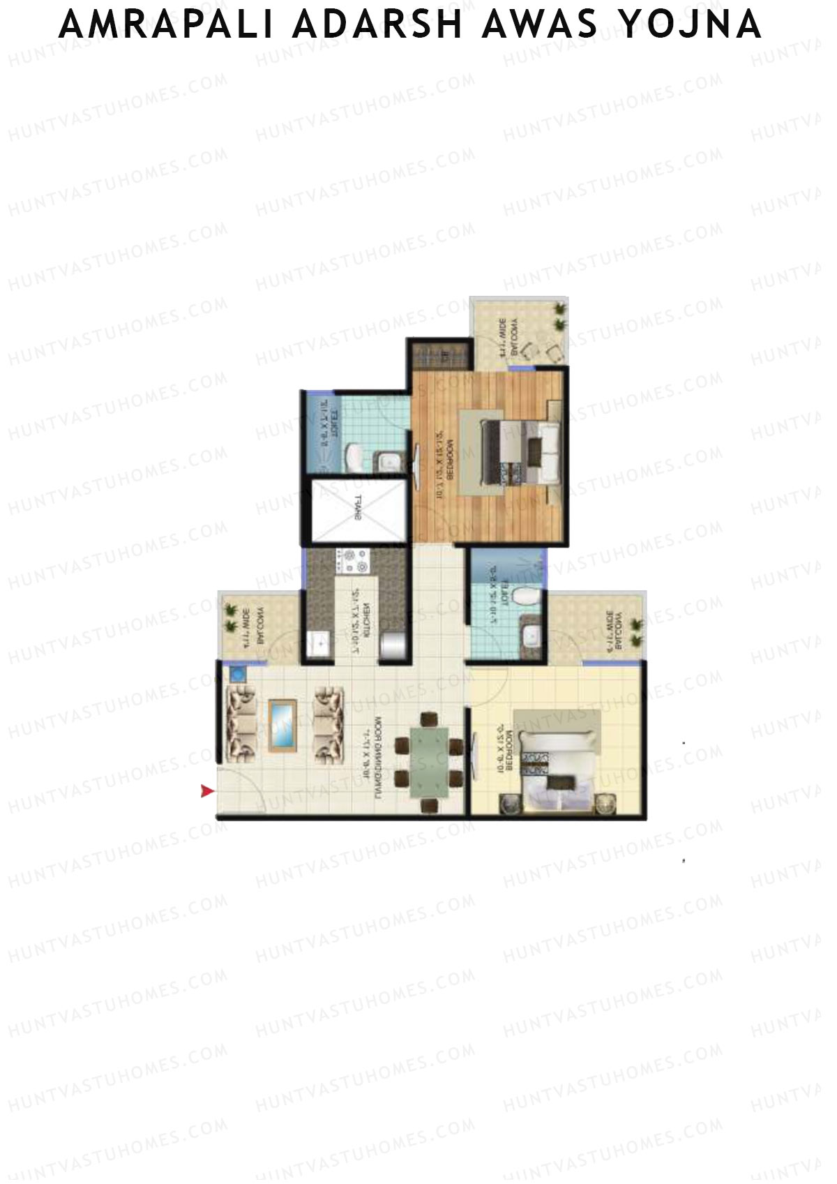 Amrapali Adarsh Awas Yojna Block 7 Unit 1 Floor Plan