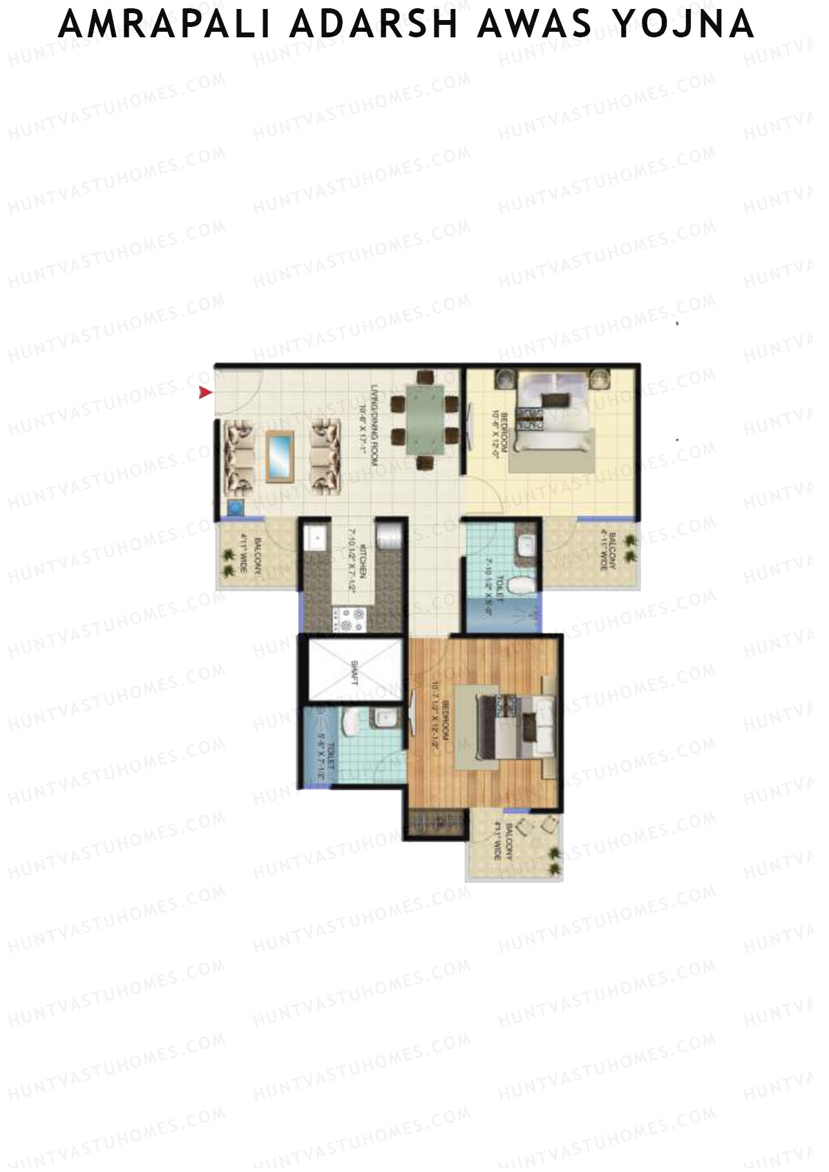 Amrapali Adarsh Awas Yojna Block 7 Unit 2 Floor Plan