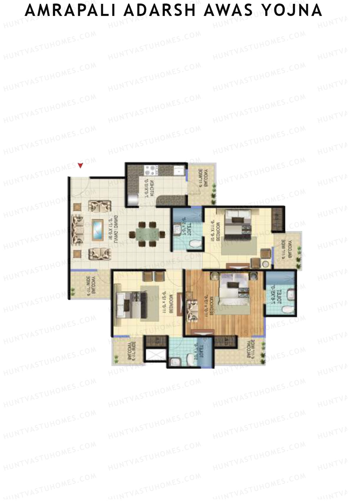 Amrapali Adarsh Awas Yojna Block 8 Unit 2 Floor Plan