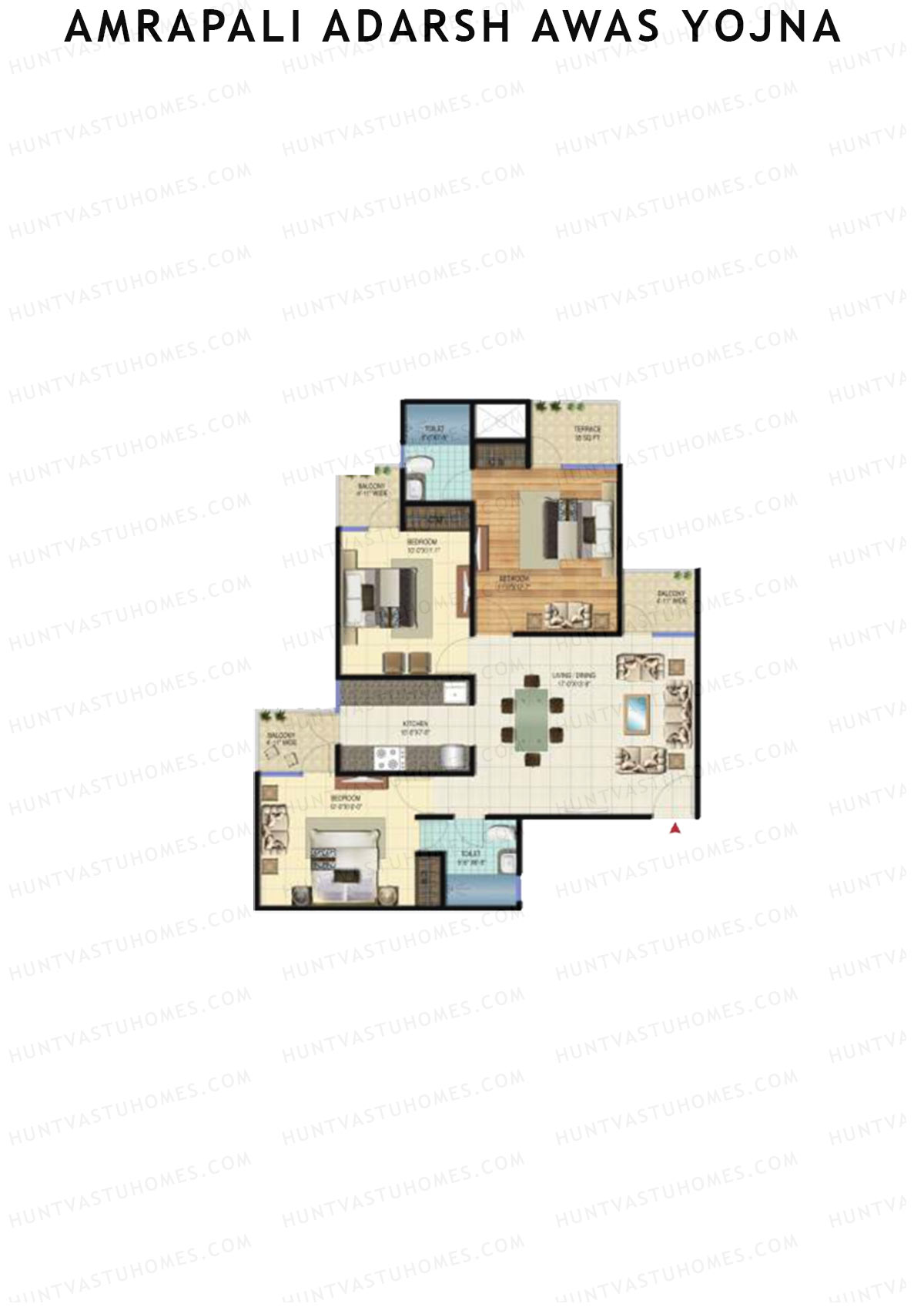 Amrapali Adarsh Awas Yojna Block 8 Unit 4 Floor Plan