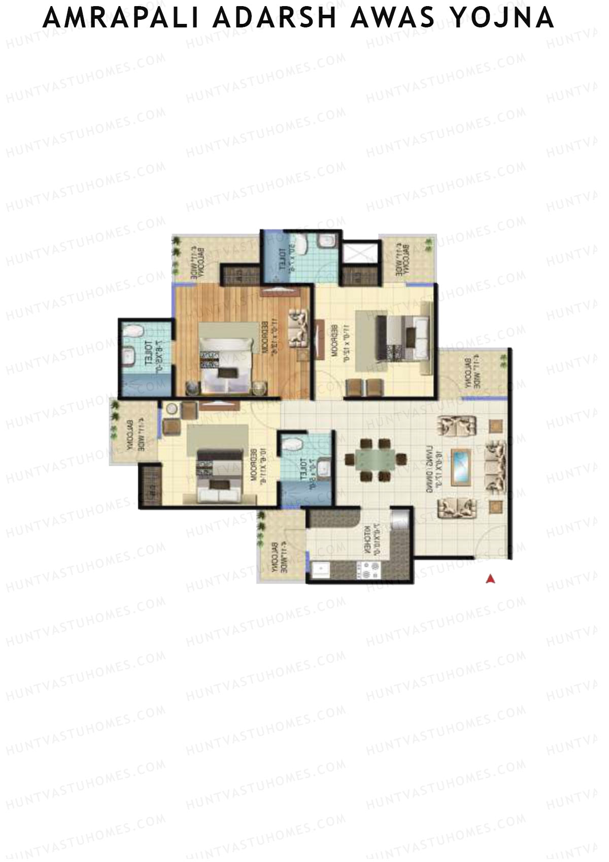 Amrapali Adarsh Awas Yojna Block 8 Unit 5 Floor Plan