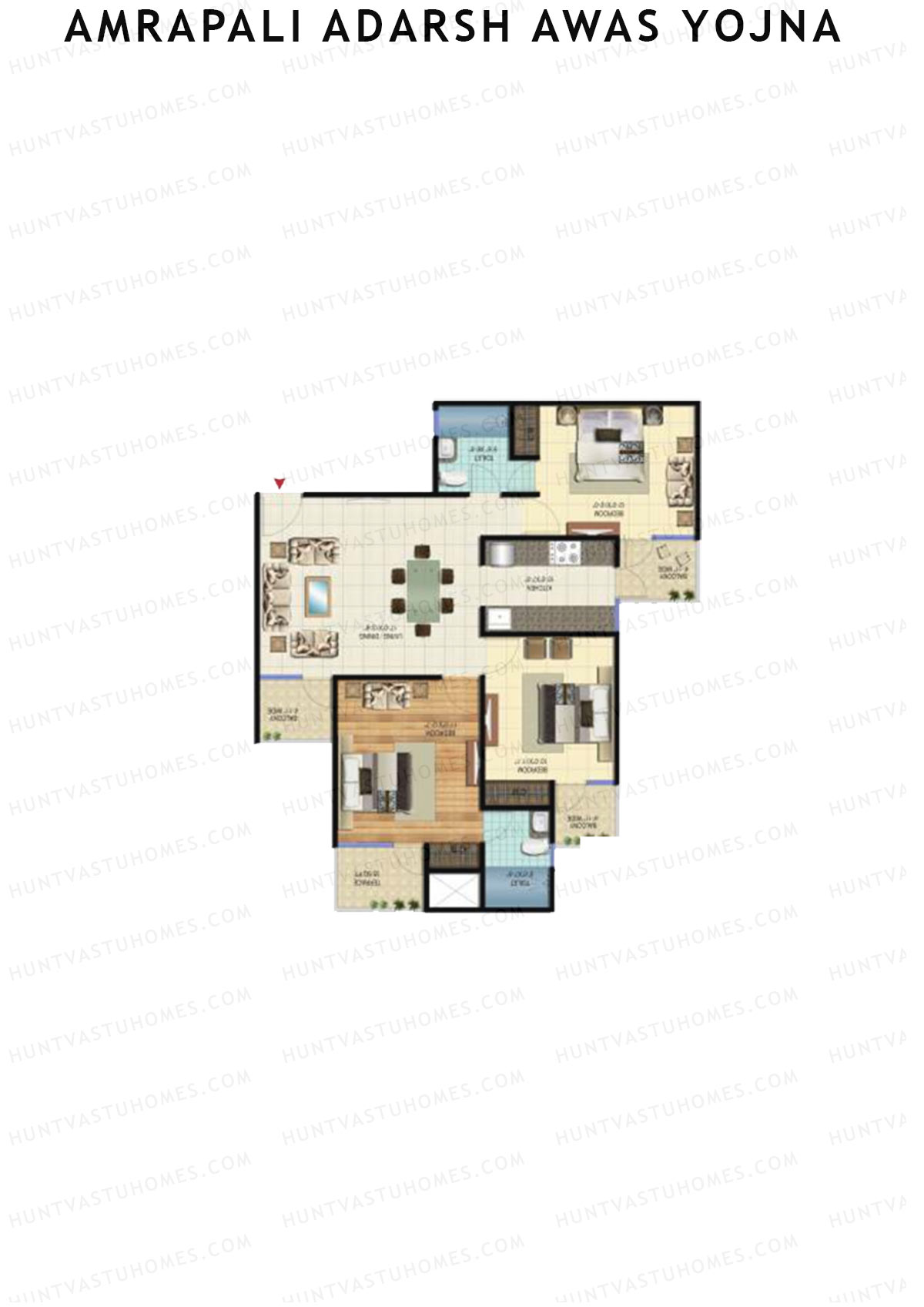 Amrapali Adarsh Awas Yojna Block 9 Unit 1 Floor Plan