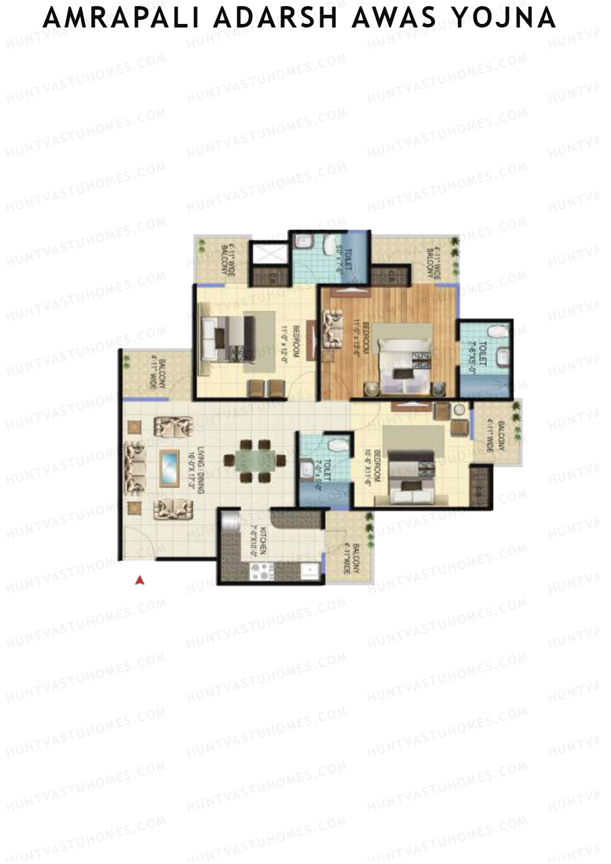 Amrapali Adarsh Awas Yojna Block 9 Unit 5 Floor Plan