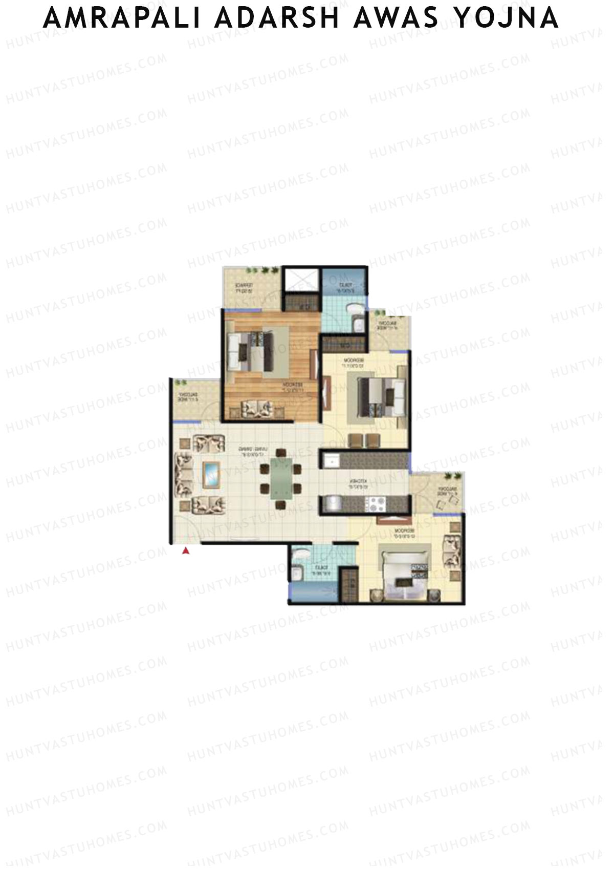 Amrapali Adarsh Awas Yojna Block 9 Unit 6 Floor Plan