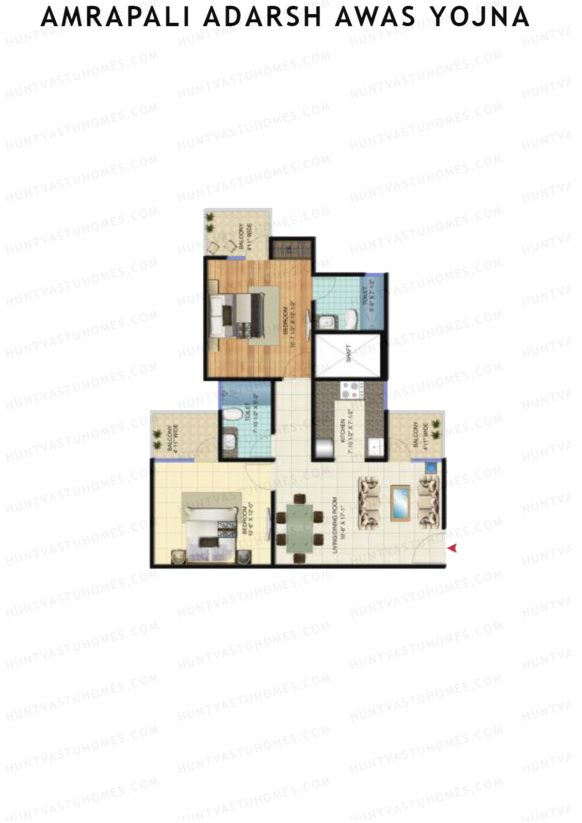 Amrapali Adarsh Awas Yojna Block E1 Unit 5 Floor Plan