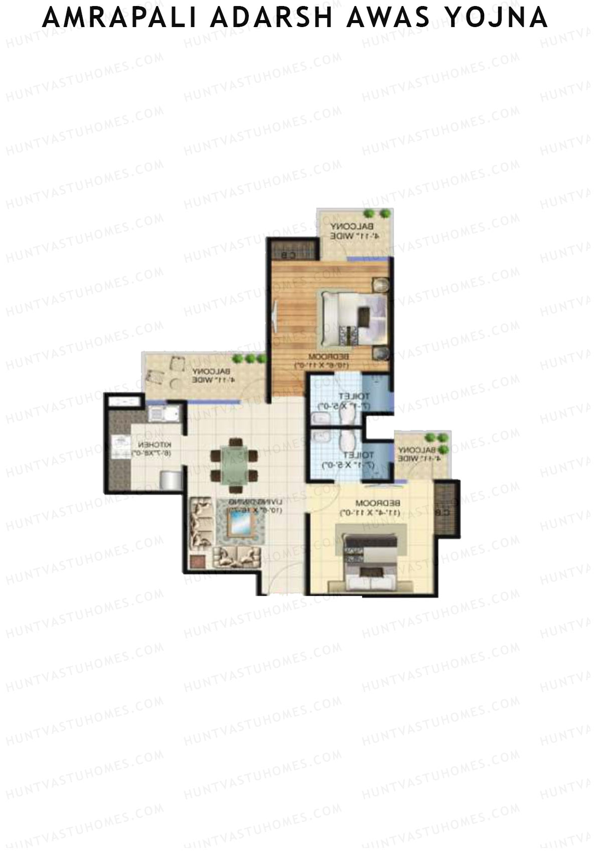 Amrapali Adarsh Awas Yojna Block E1 Unit 7 Floor Plan