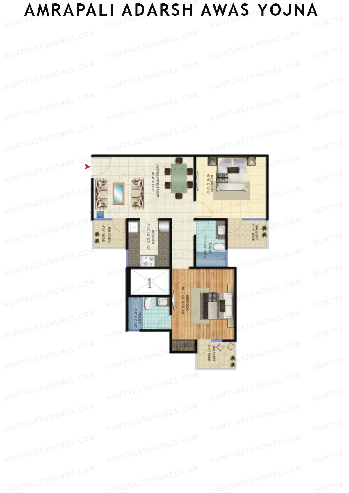 Amrapali Adarsh Awas Yojna Block F1 Unit 2 Floor Plan