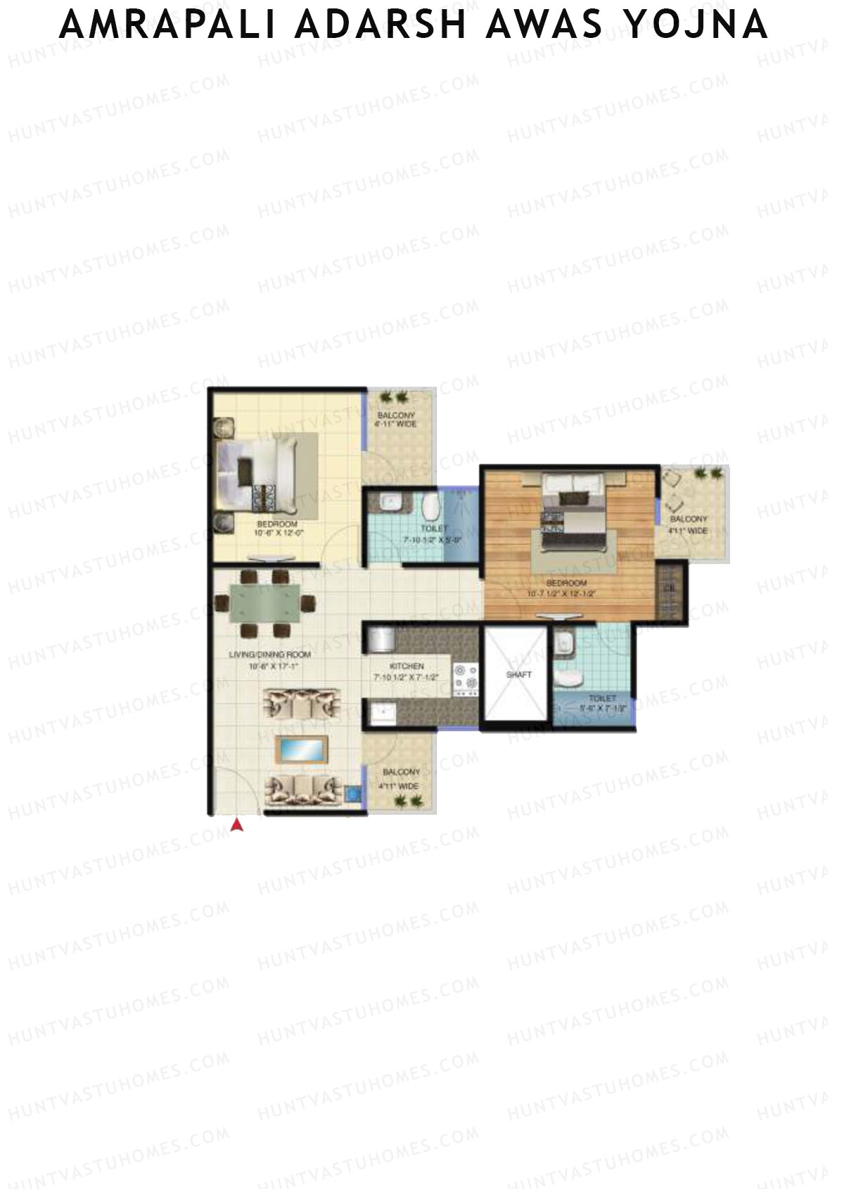 Amrapali Adarsh Awas Yojna Block F1 Unit 6 Floor Plan