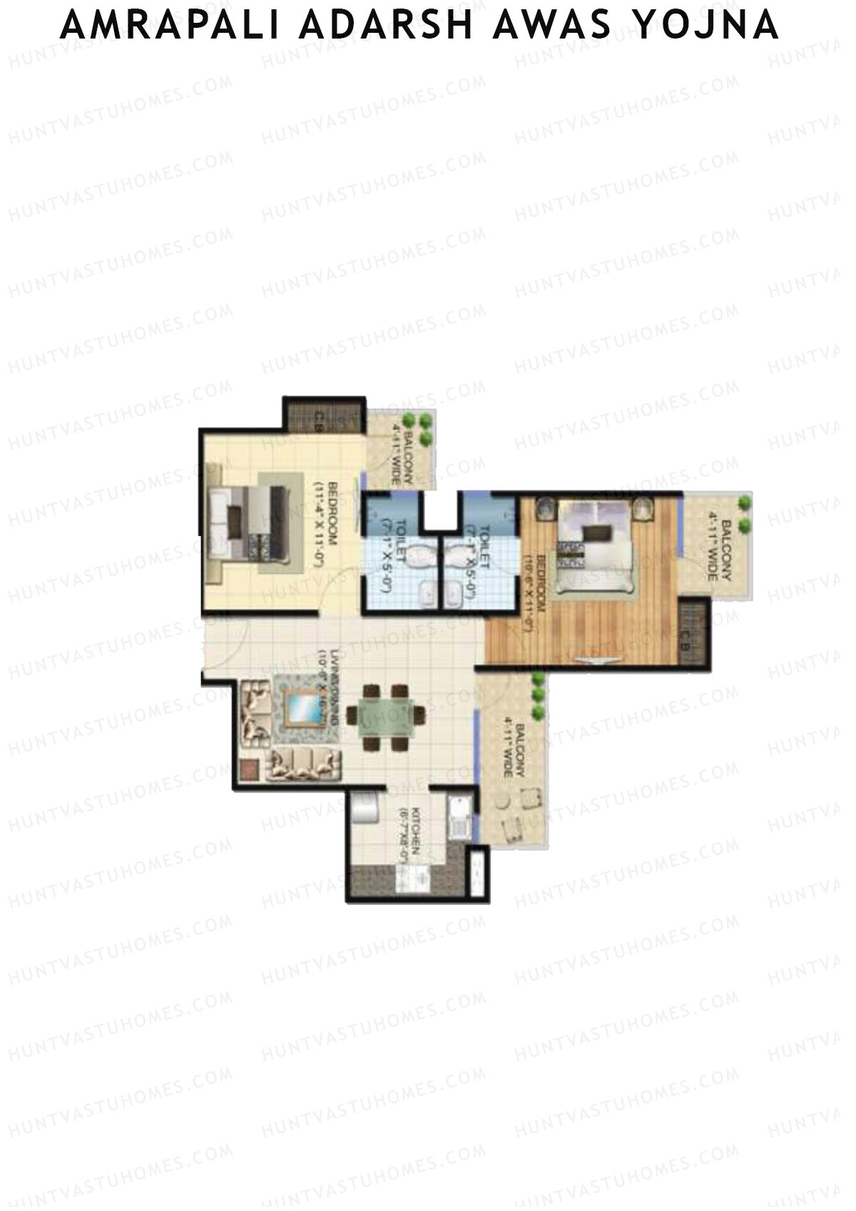 Amrapali Adarsh Awas Yojna Block G1 Unit 2 Floor Plan