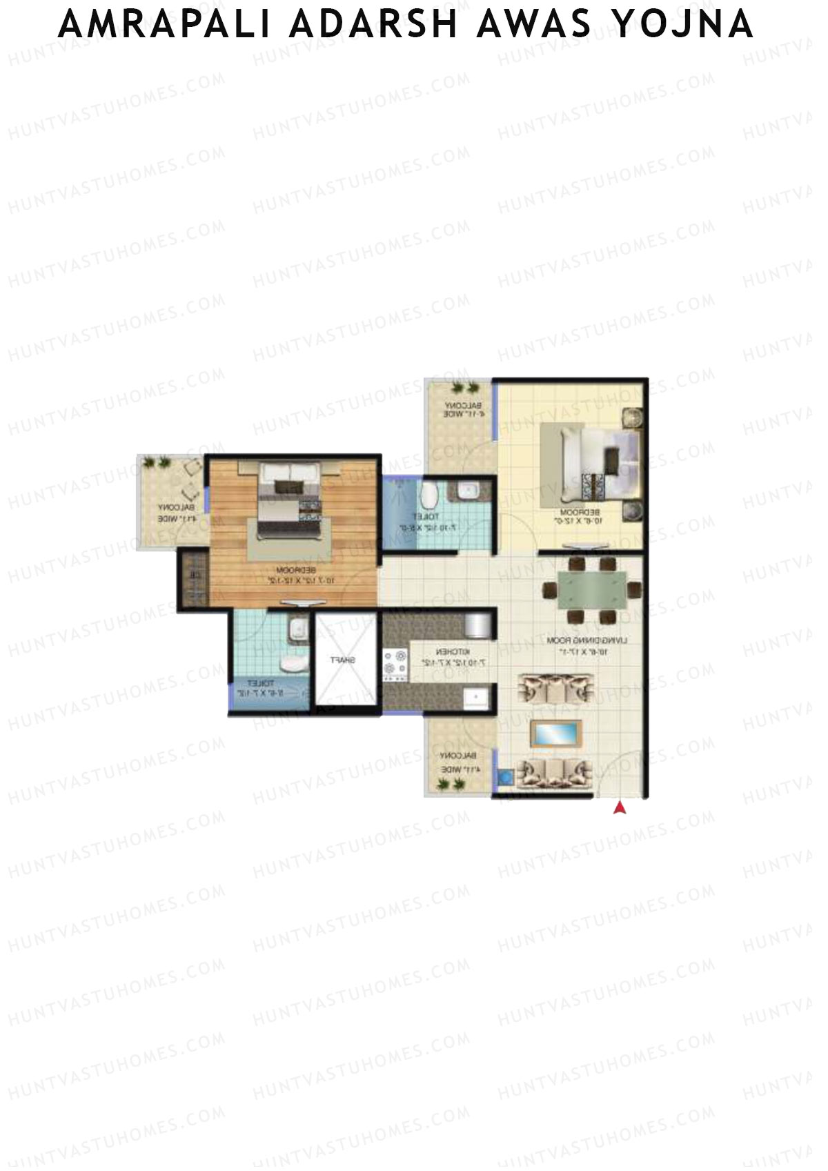 Amrapali Adarsh Awas Yojna Block G1 Unit 6 Floor Plan