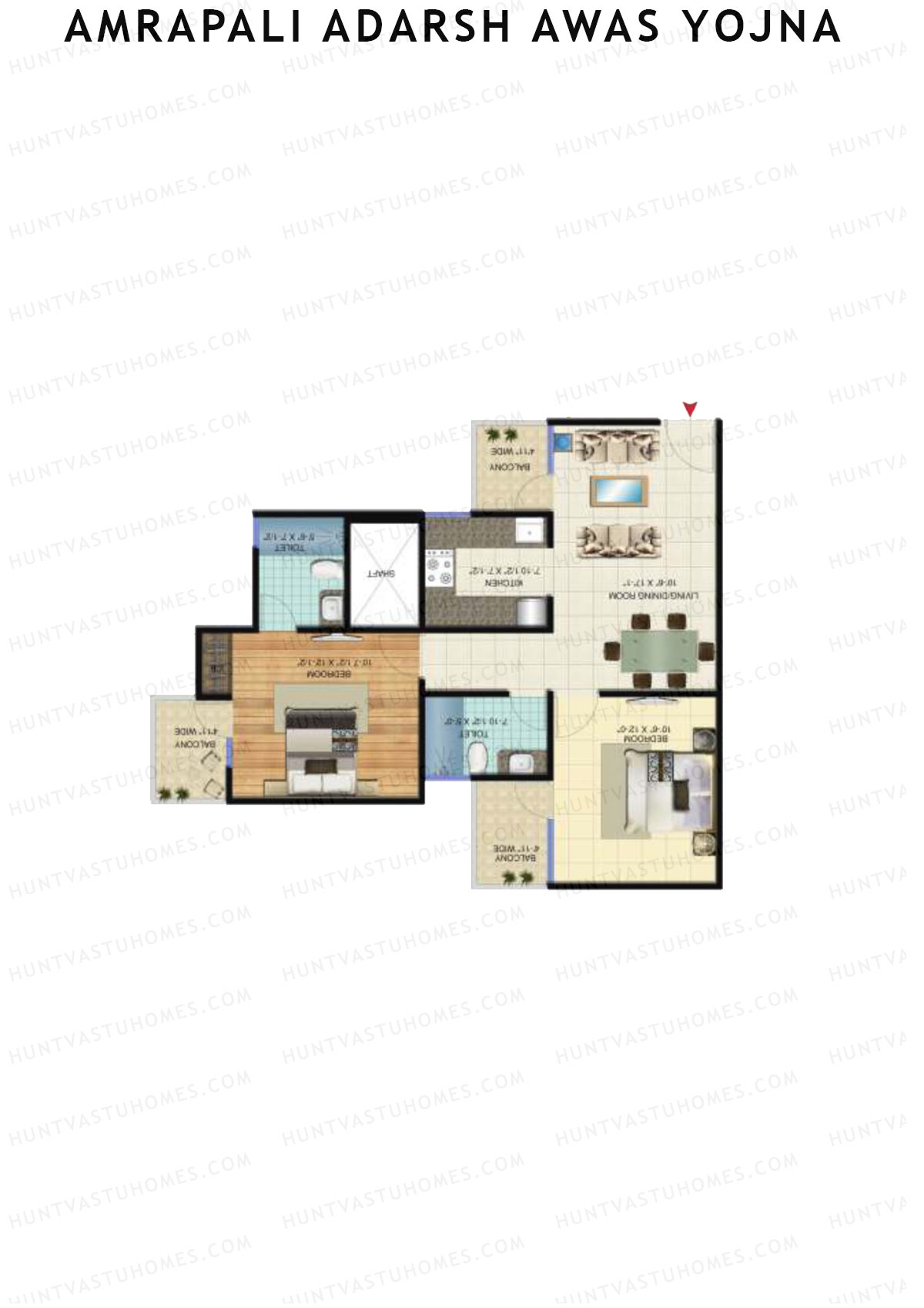 Amrapali Adarsh Awas Yojna Block H1 Unit 4 Floor Plan