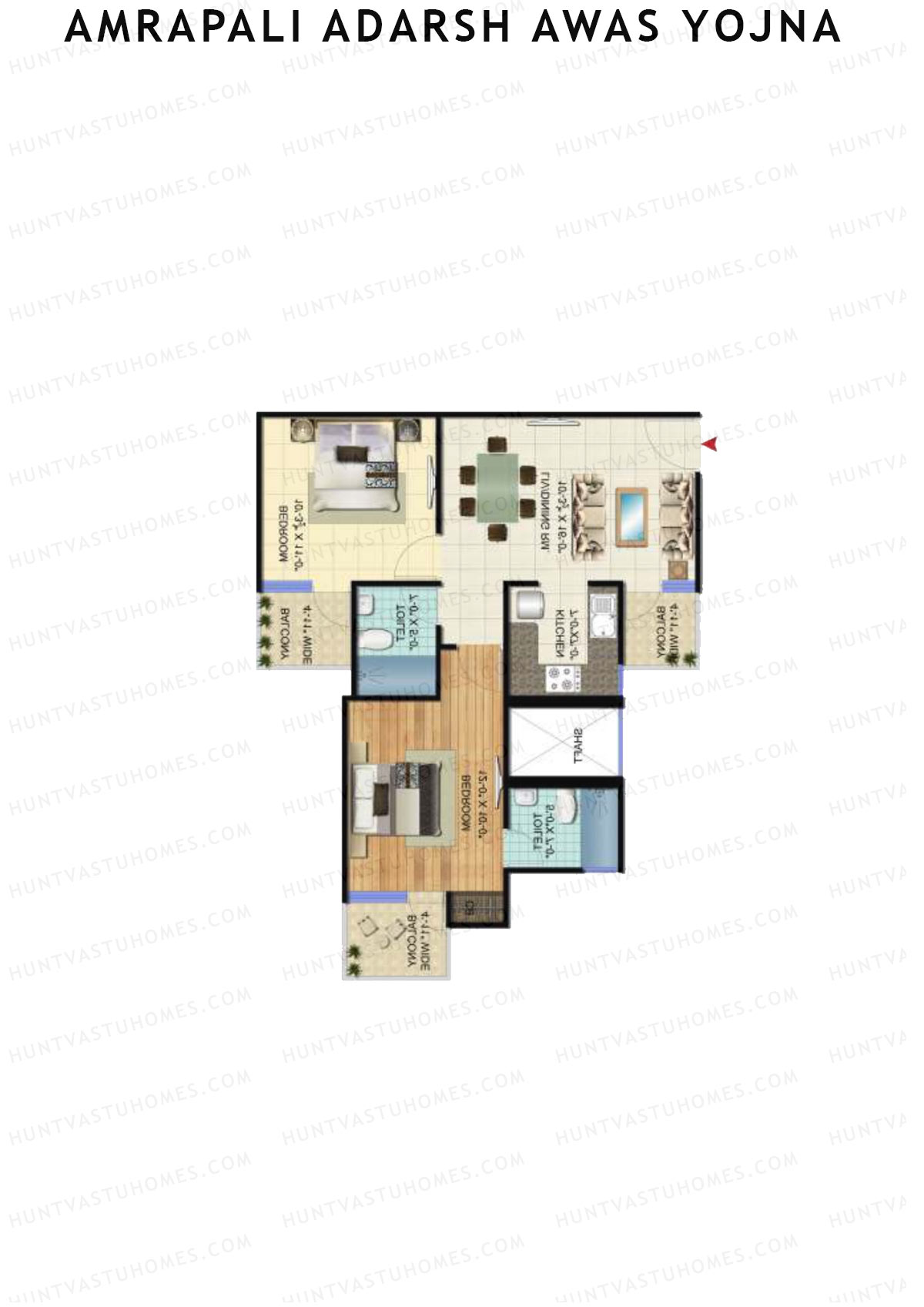 Amrapali Adarsh Awas Yojna Tower C Unit 5 Floor Plan