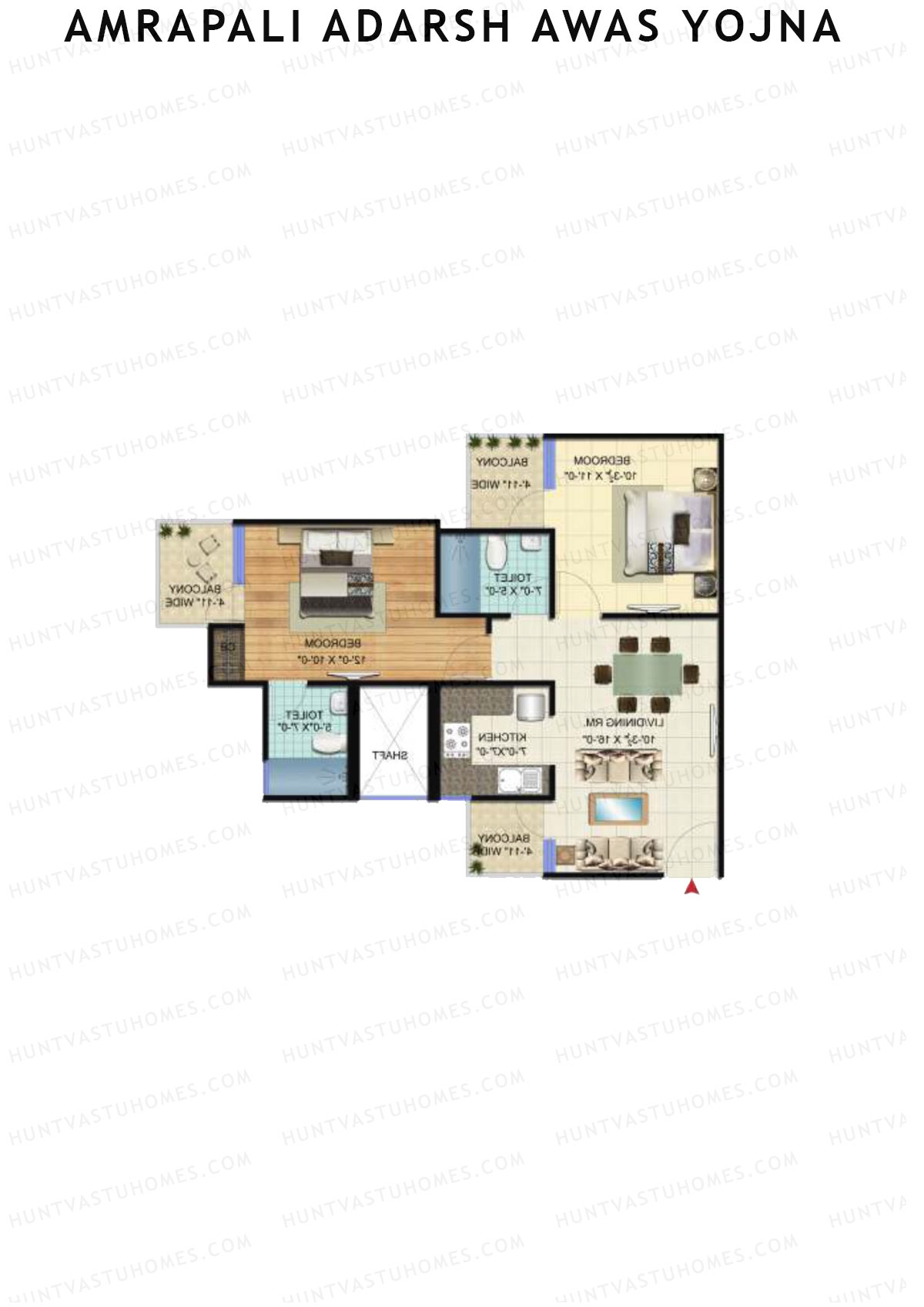 Amrapali Adarsh Awas Yojna Tower G Unit 5 Floor Plan