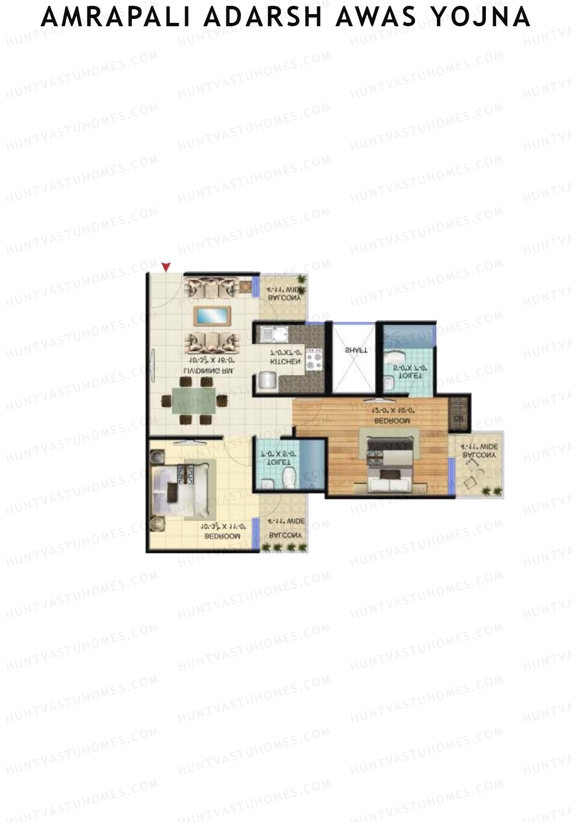 Amrapali Adarsh Awas Yojna Tower H1 Unit 4 Floor Plan