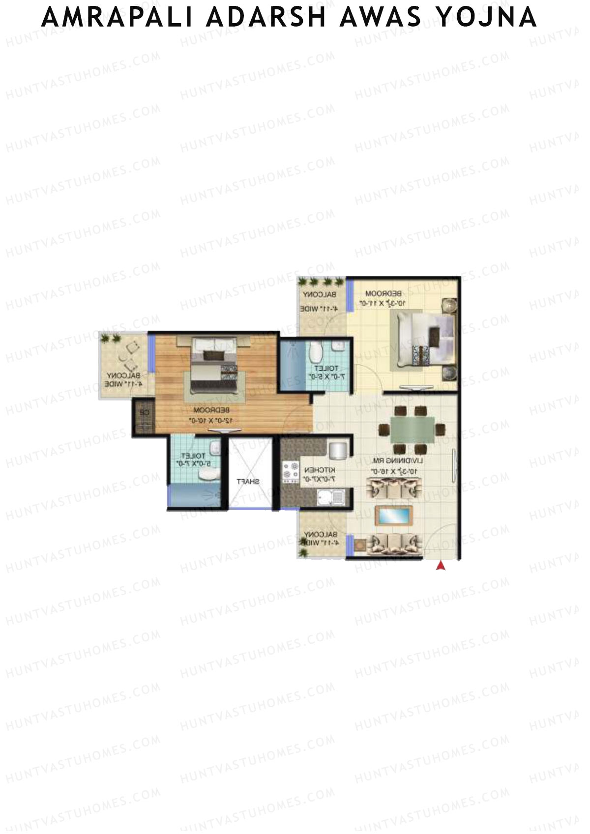 Amrapali Adarsh Awas Yojna Tower L2 Unit 4 Floor Plan