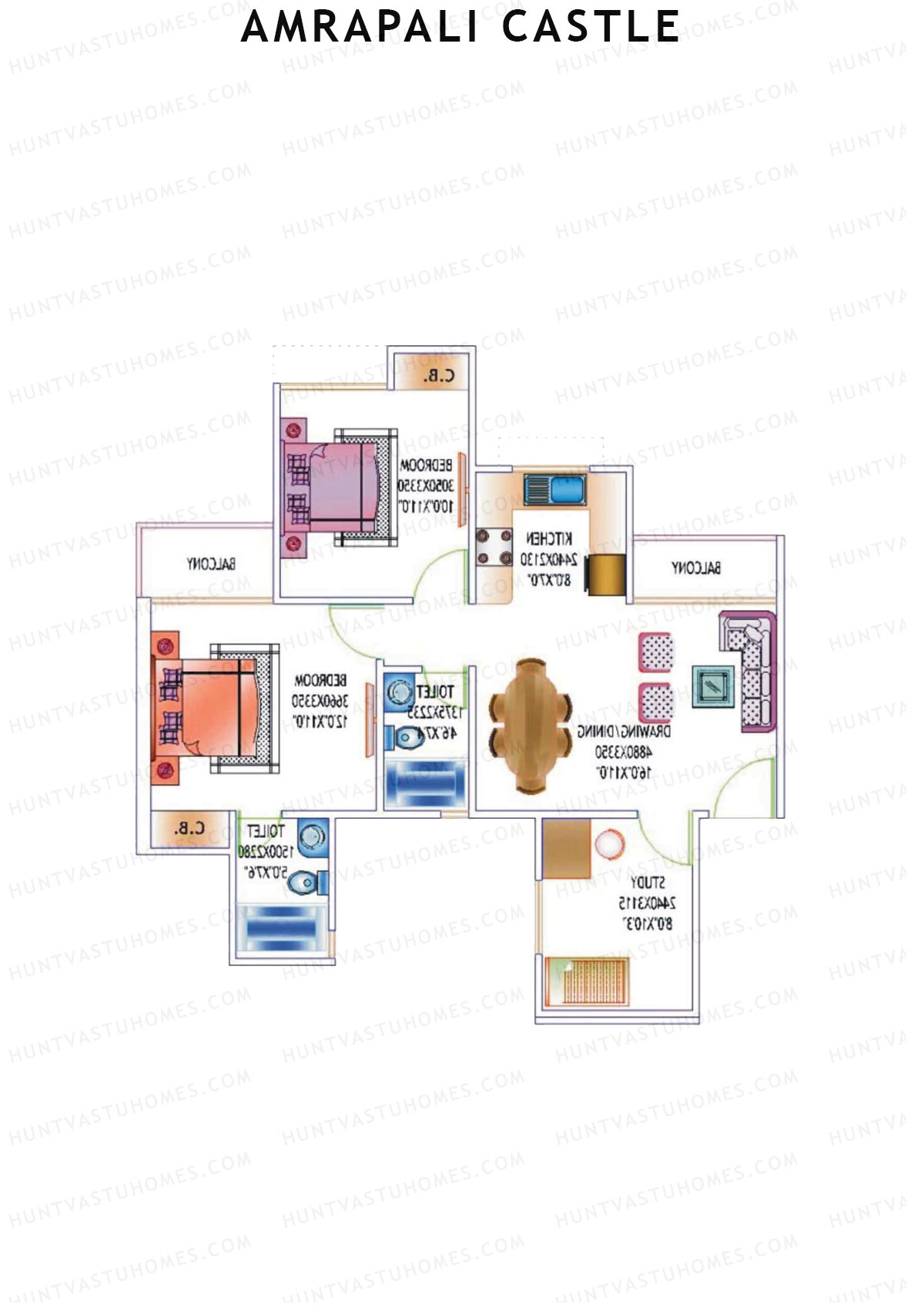 Amrapali Castle Tower A Unit 3 Floor Plan