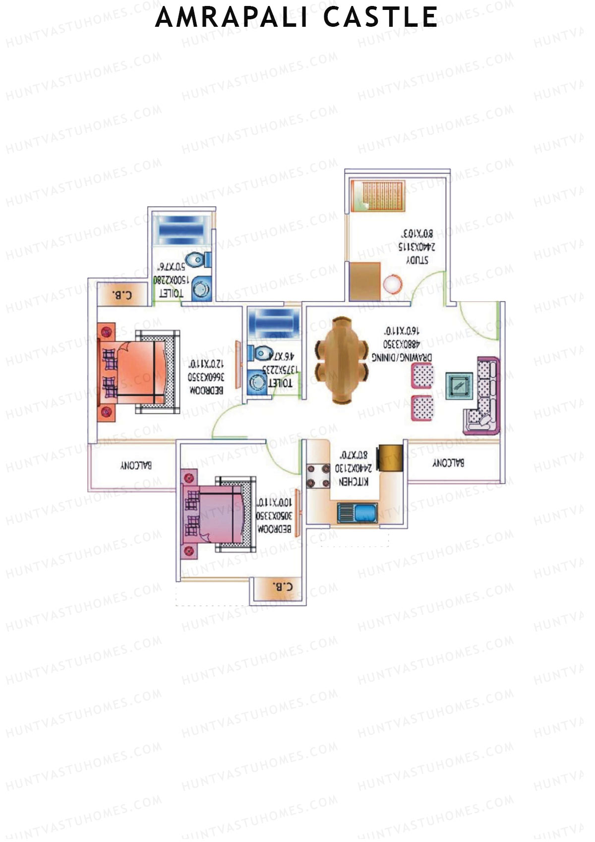 Amrapali Castle Tower A Unit 4 Floor Plan