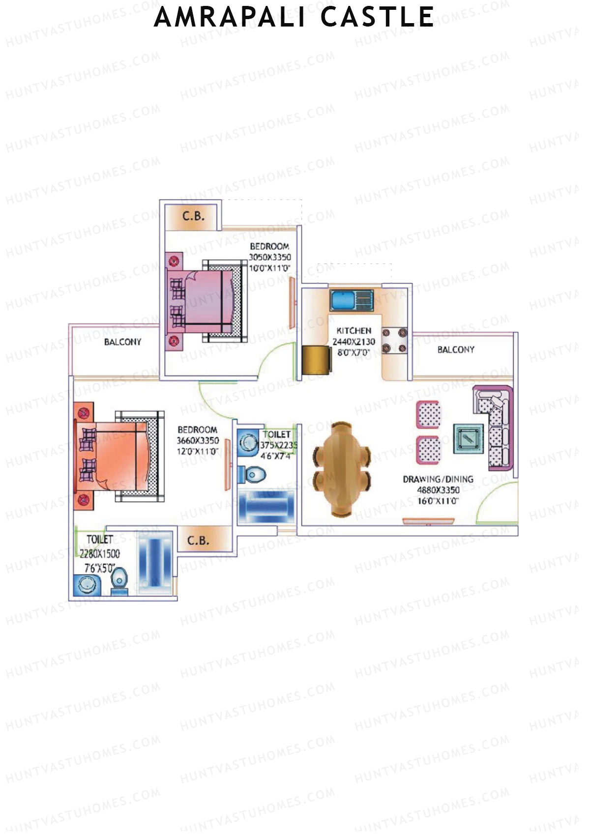 Amrapali Castle Tower A Unit 7 Floor Plan