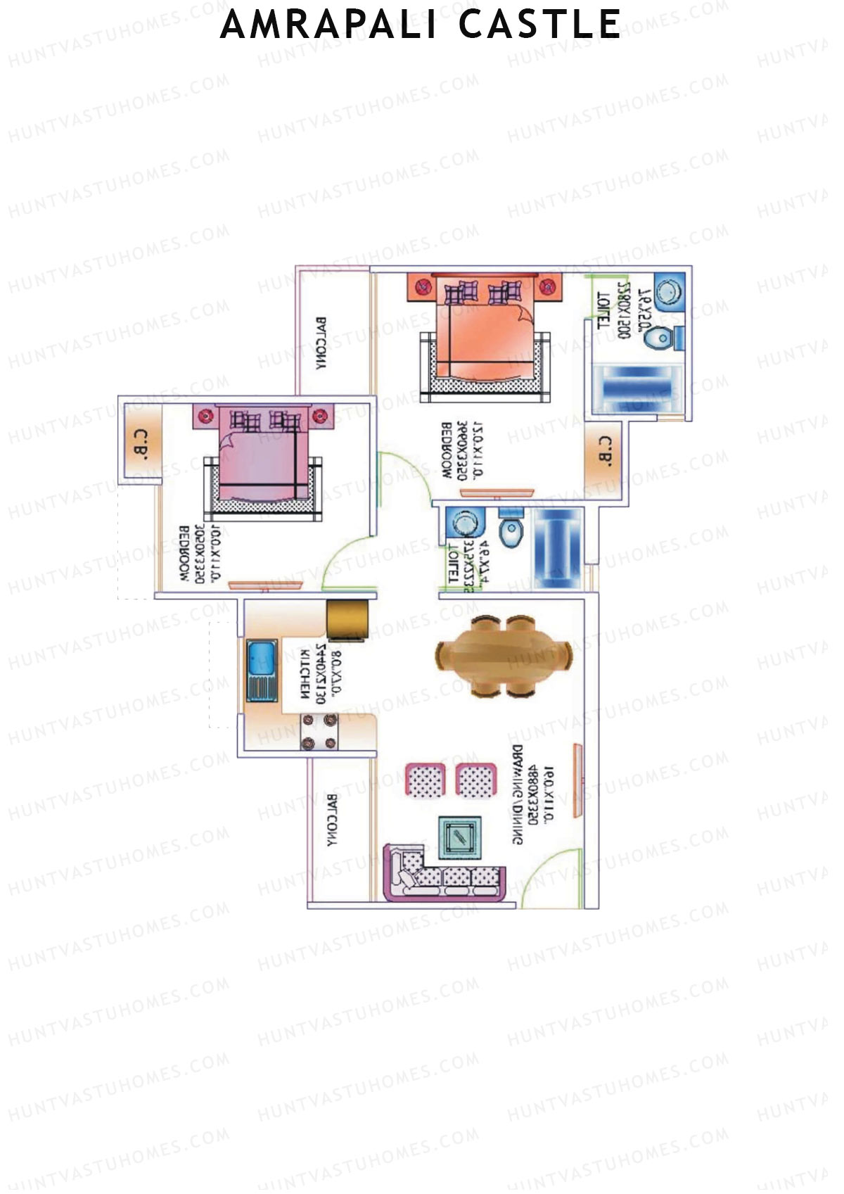 Amrapali Castle Tower B Unit 5 Floor Plan