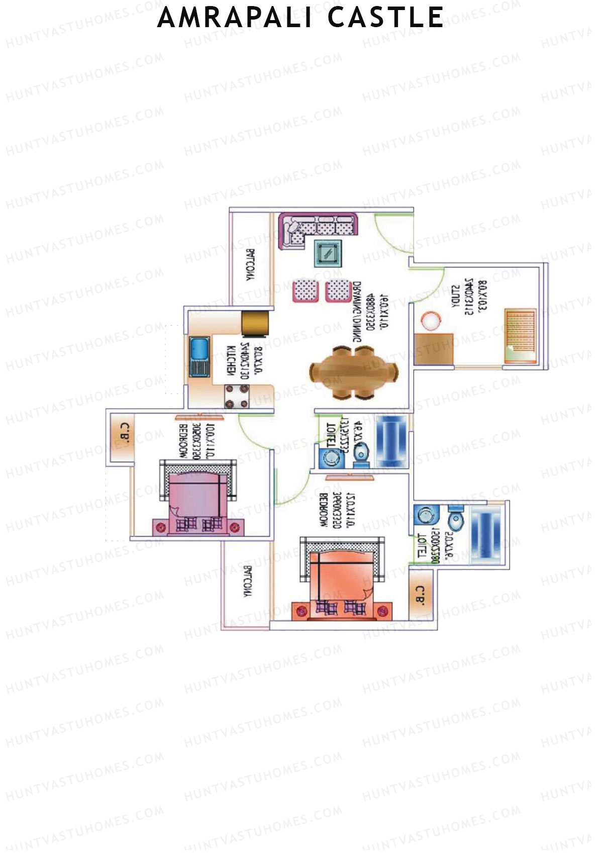Amrapali Castle Tower C Unit 6 Floor Plan
