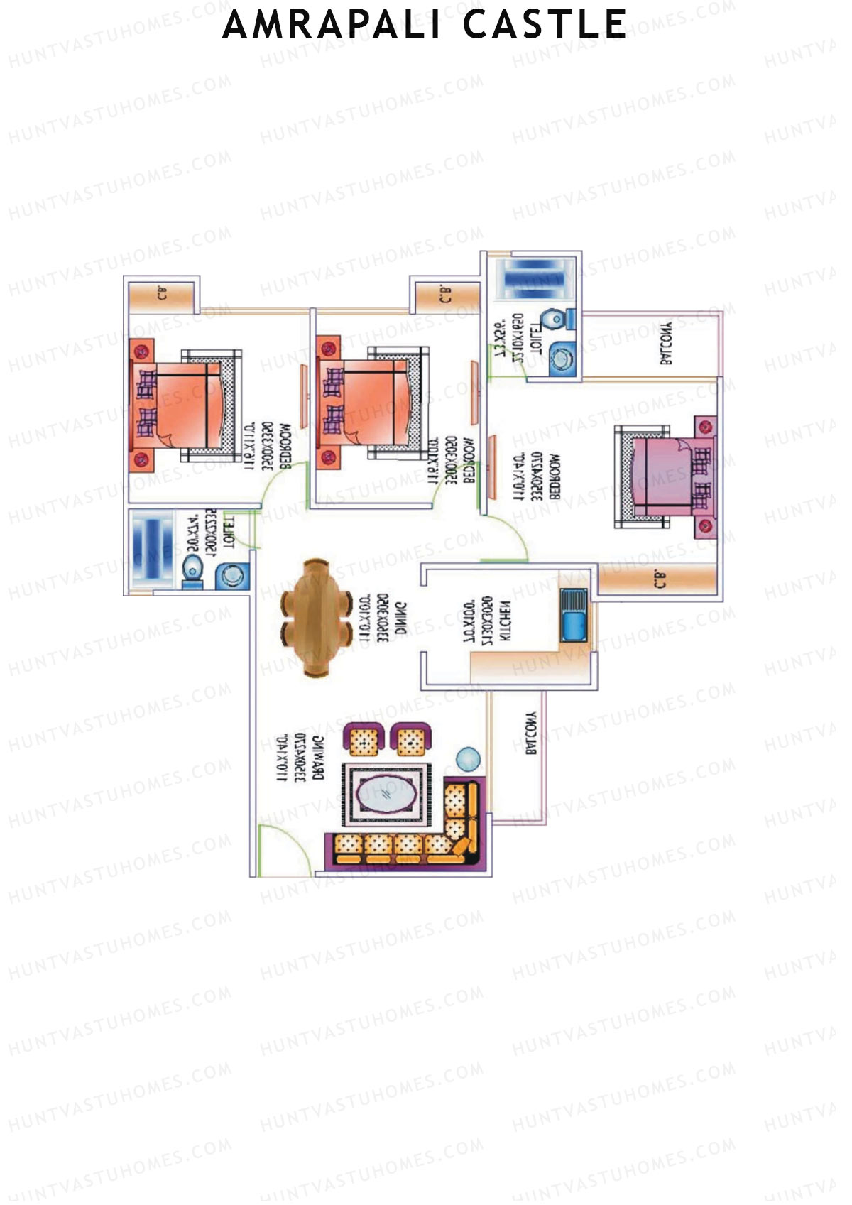 Amrapali Castle Tower C Unit 7 Floor Plan