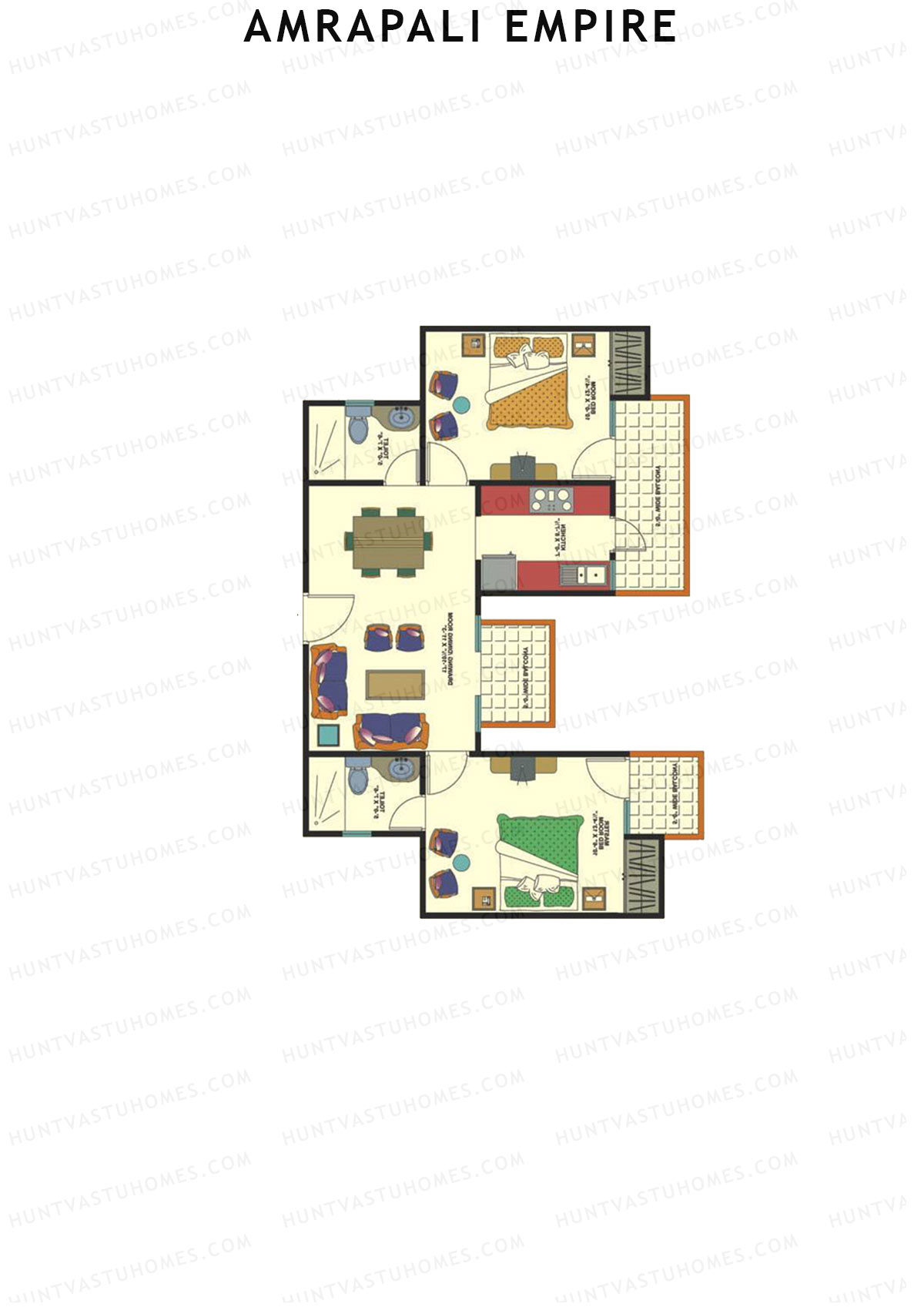 Amrapali Empire Block C Unit 6 Floor Plan