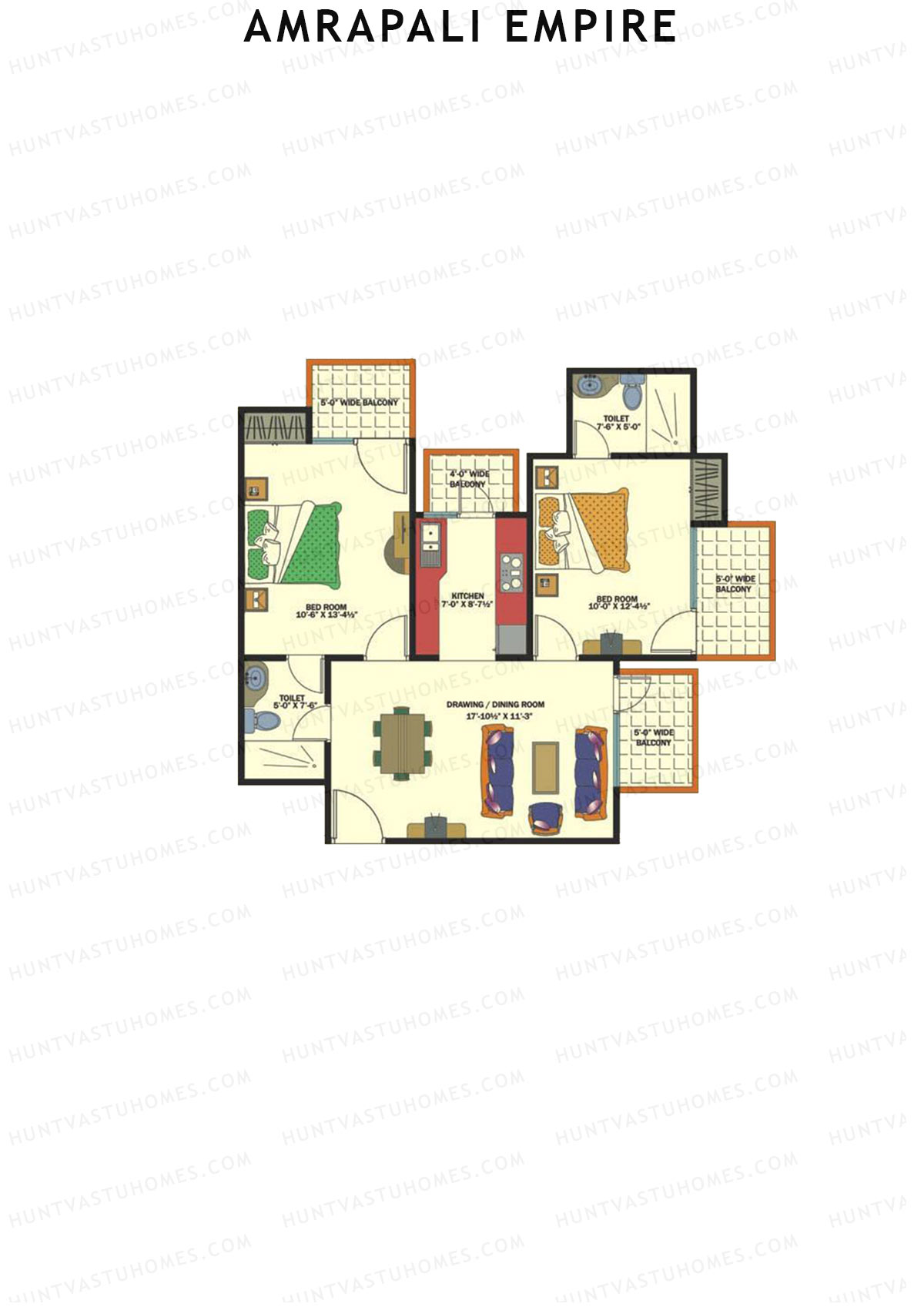 Amrapali Empire Block D Unit 1 Floor Plan
