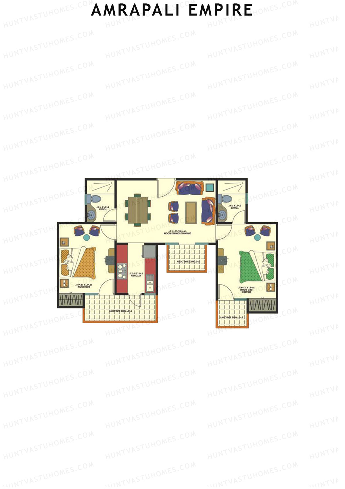 Amrapali Empire Block D Unit 6 Floor Plan